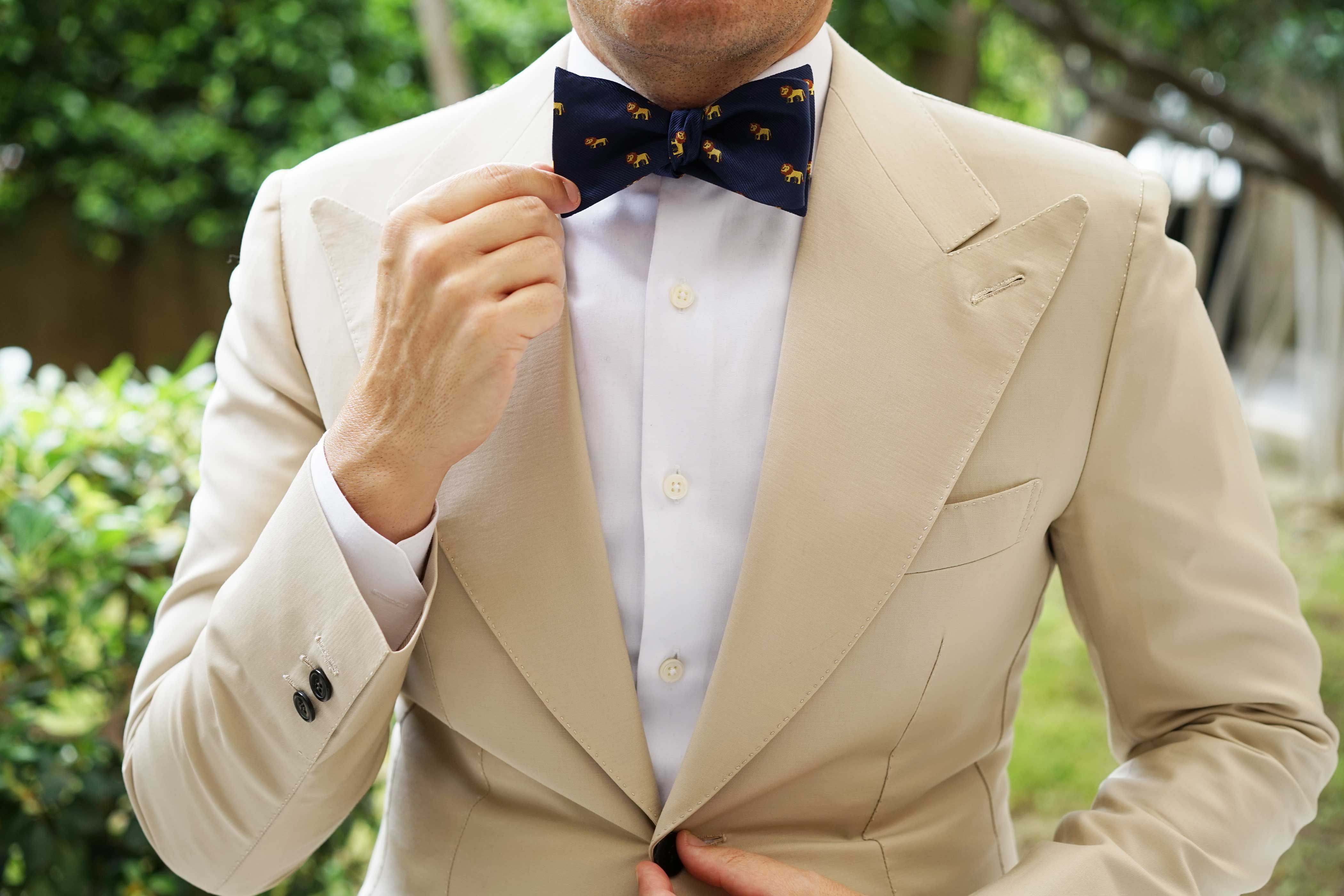 African Lion Self Bow Tie - Image 4