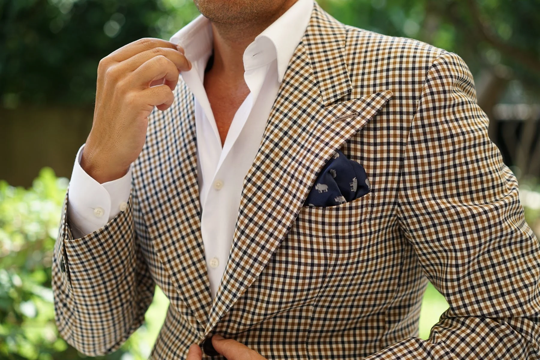 African Rhino Pocket Square - Image 3