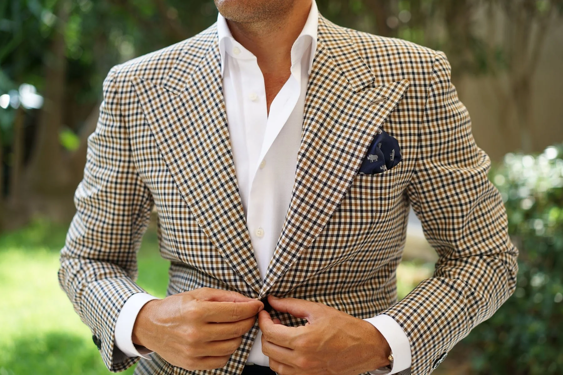 African Rhino Pocket Square - Image 6