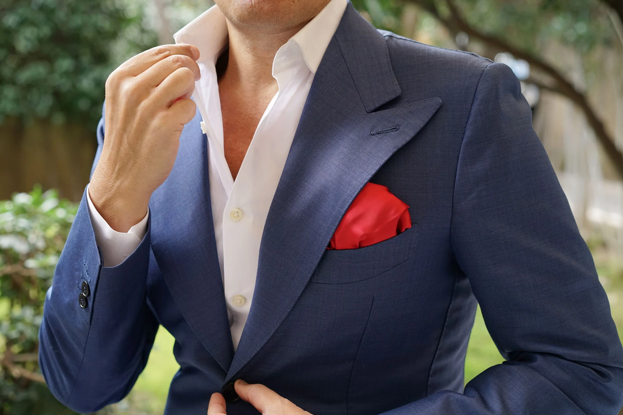 Apple Maroon Satin Pocket Square - Image 8