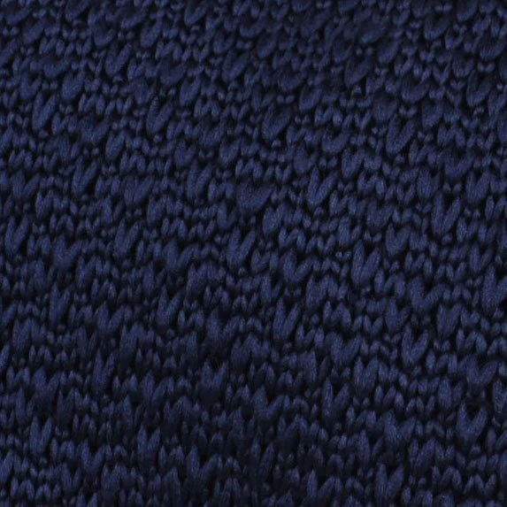 Aurora Navy Knitted Tie - Image 2