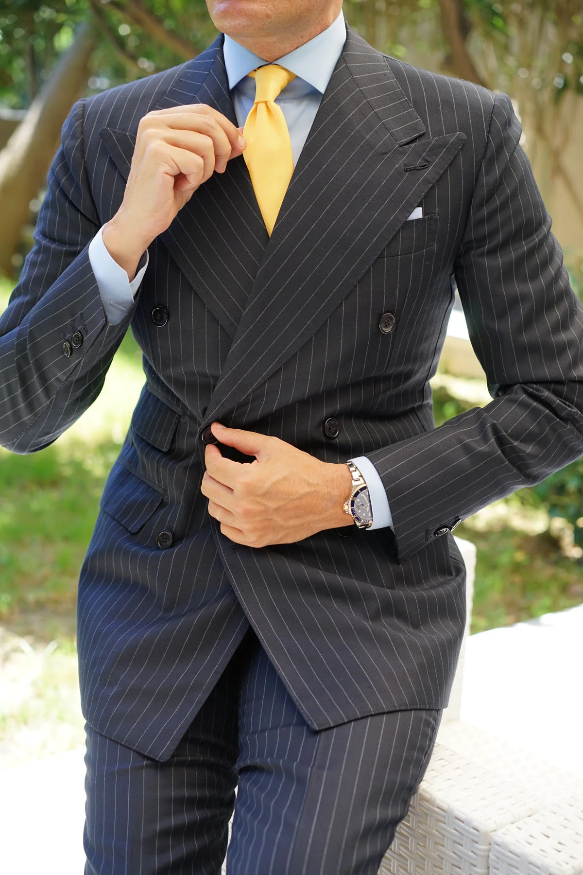 Banana Yellow Skinny Tie - Image 6