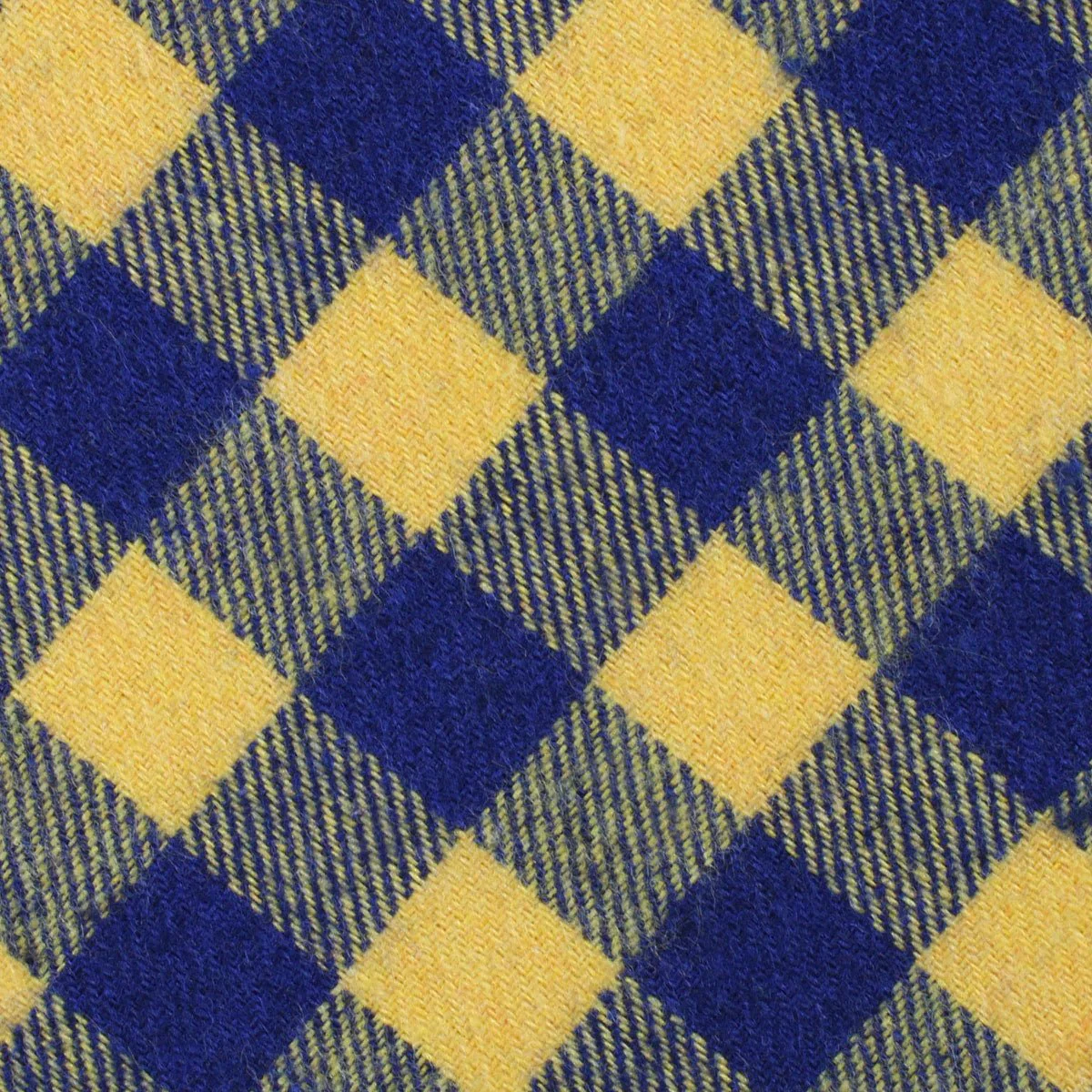 Bert Yellow Gingham Diamond Bow Tie - Image 2