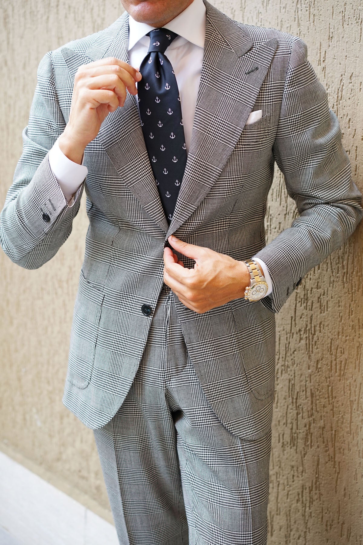 Black Anchor Necktie - Image 5
