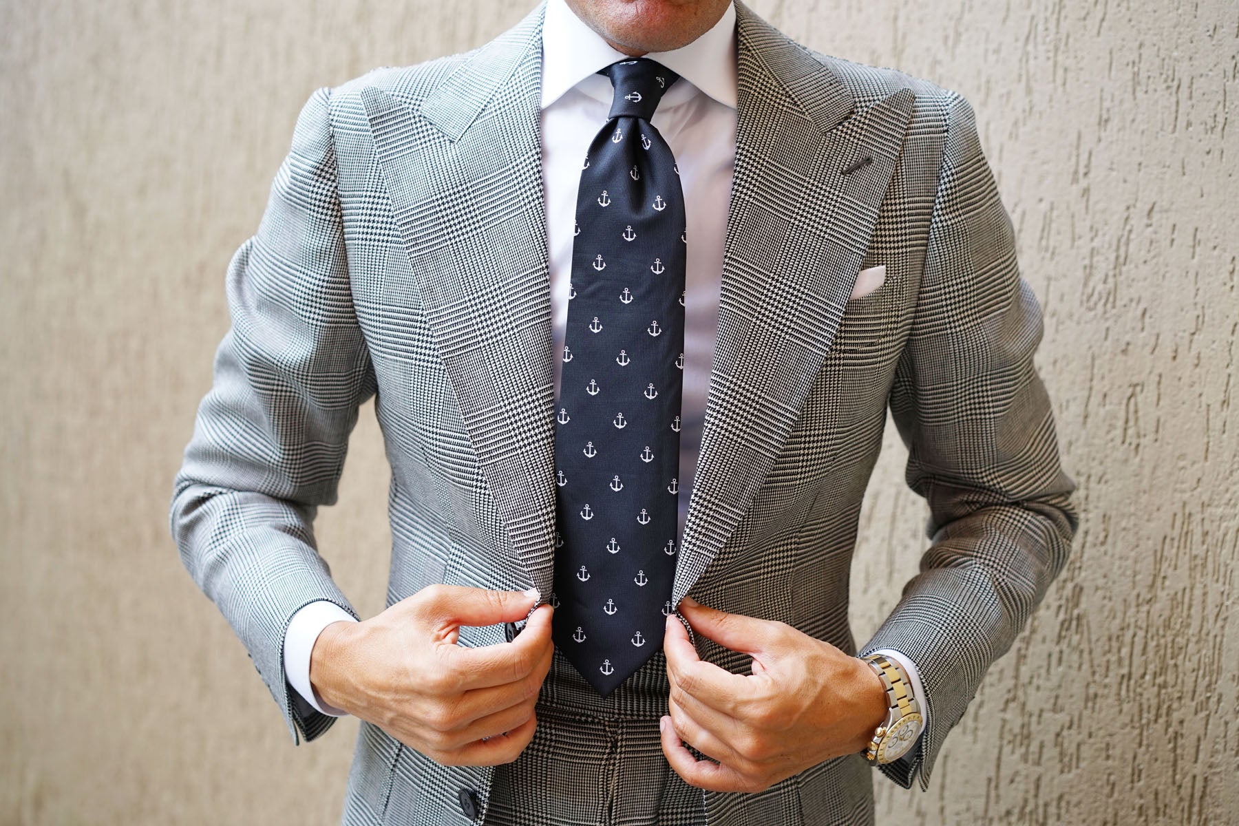 Black Anchor Necktie - Image 9