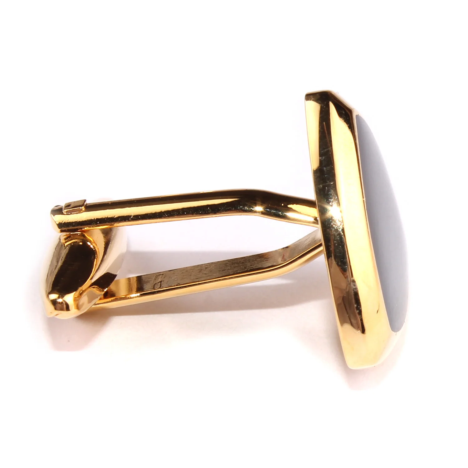 Black and Gold Shield Cufflinks - Image 4