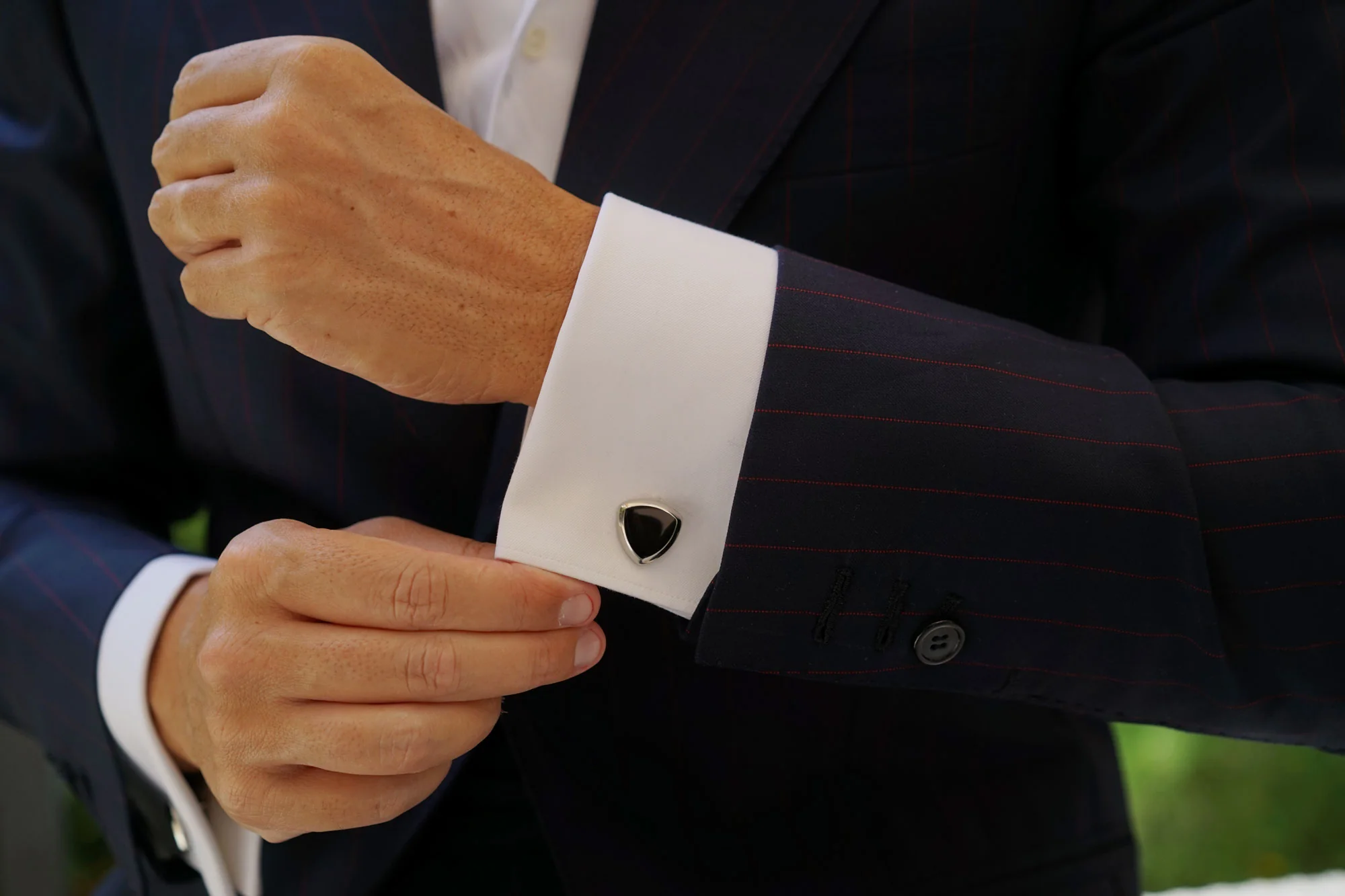 Black and Silver Avengers Shield Cufflinks - Image 10