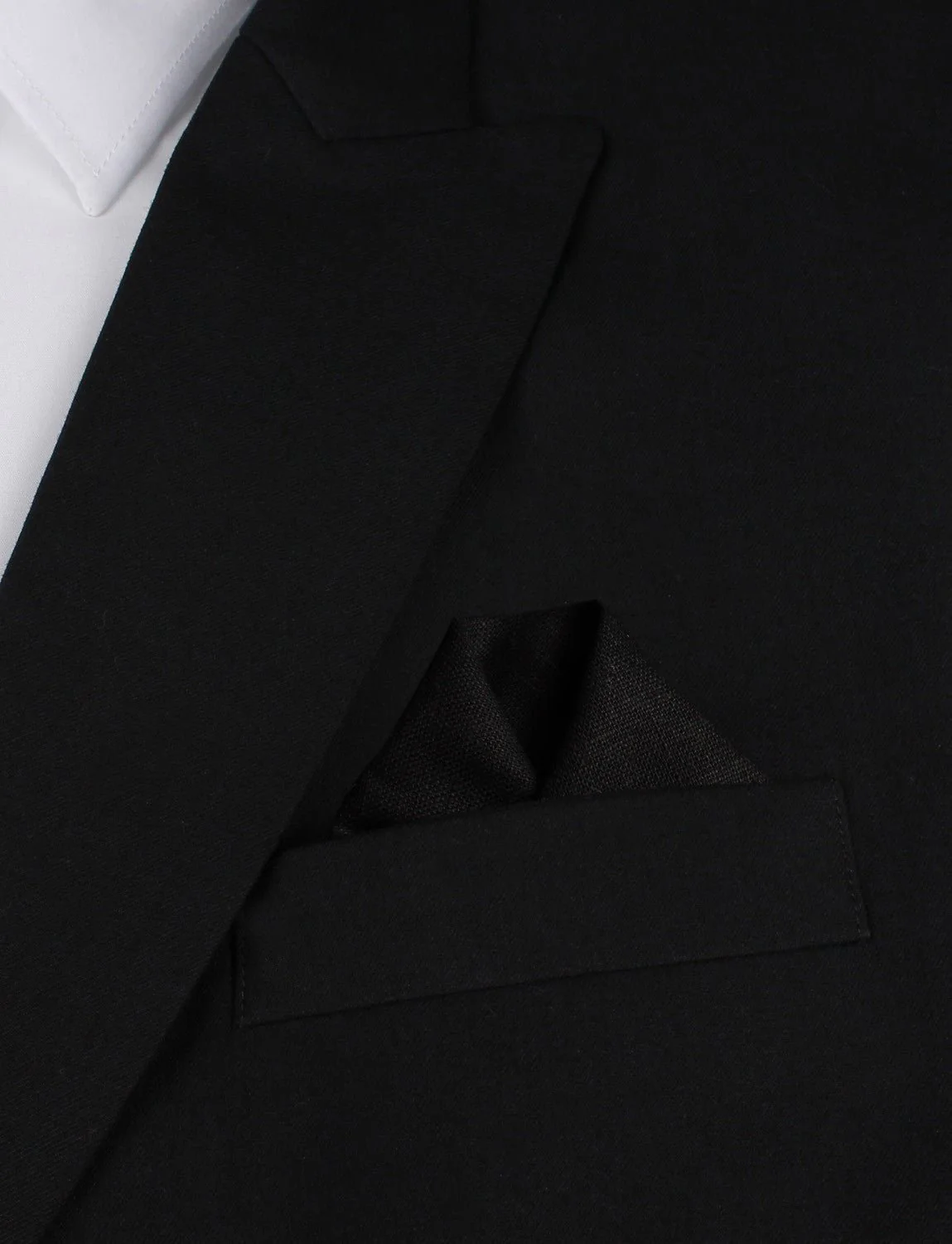 Black Linen Pocket Square - Image 4
