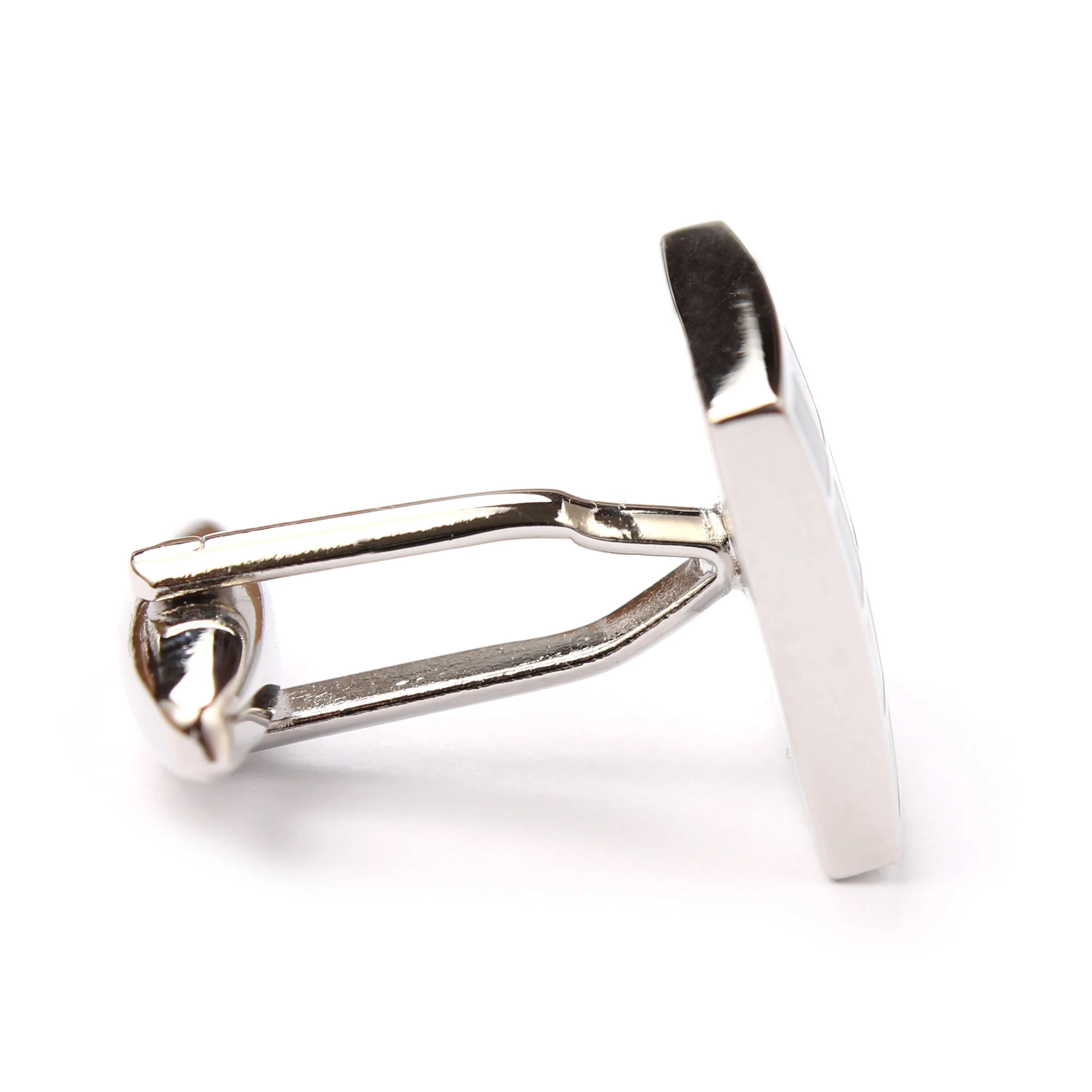 Black Square Grid Cufflinks - Image 3
