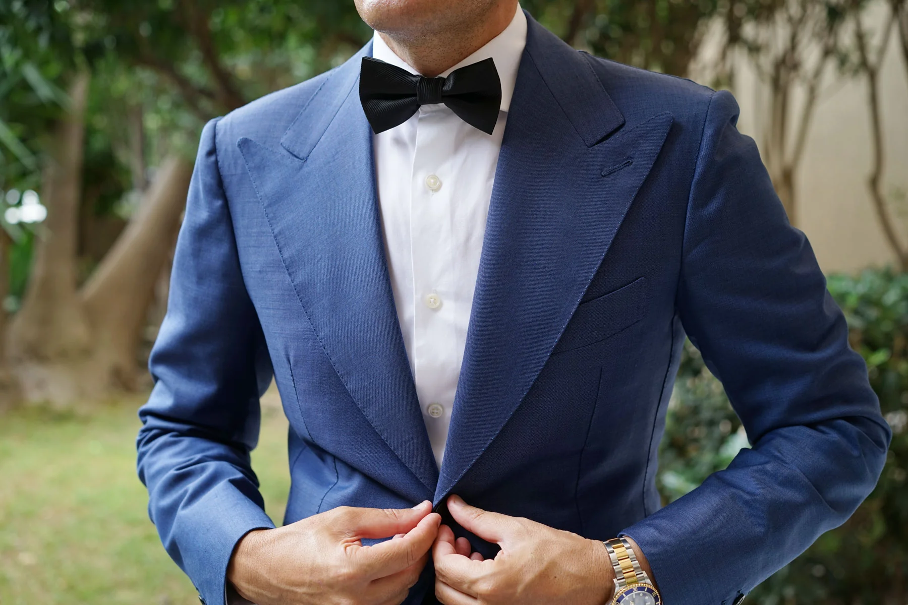Black Twill Bow Tie - Image 7