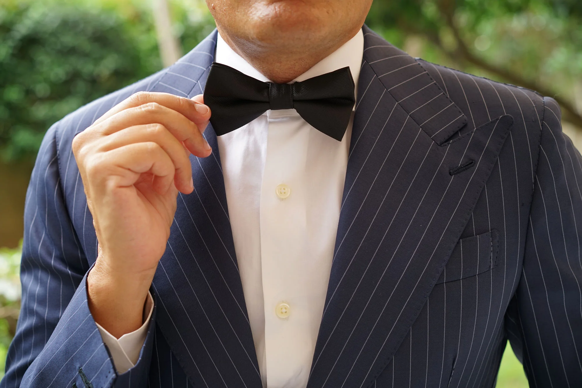 Black Weave Bow Tie - Image 5