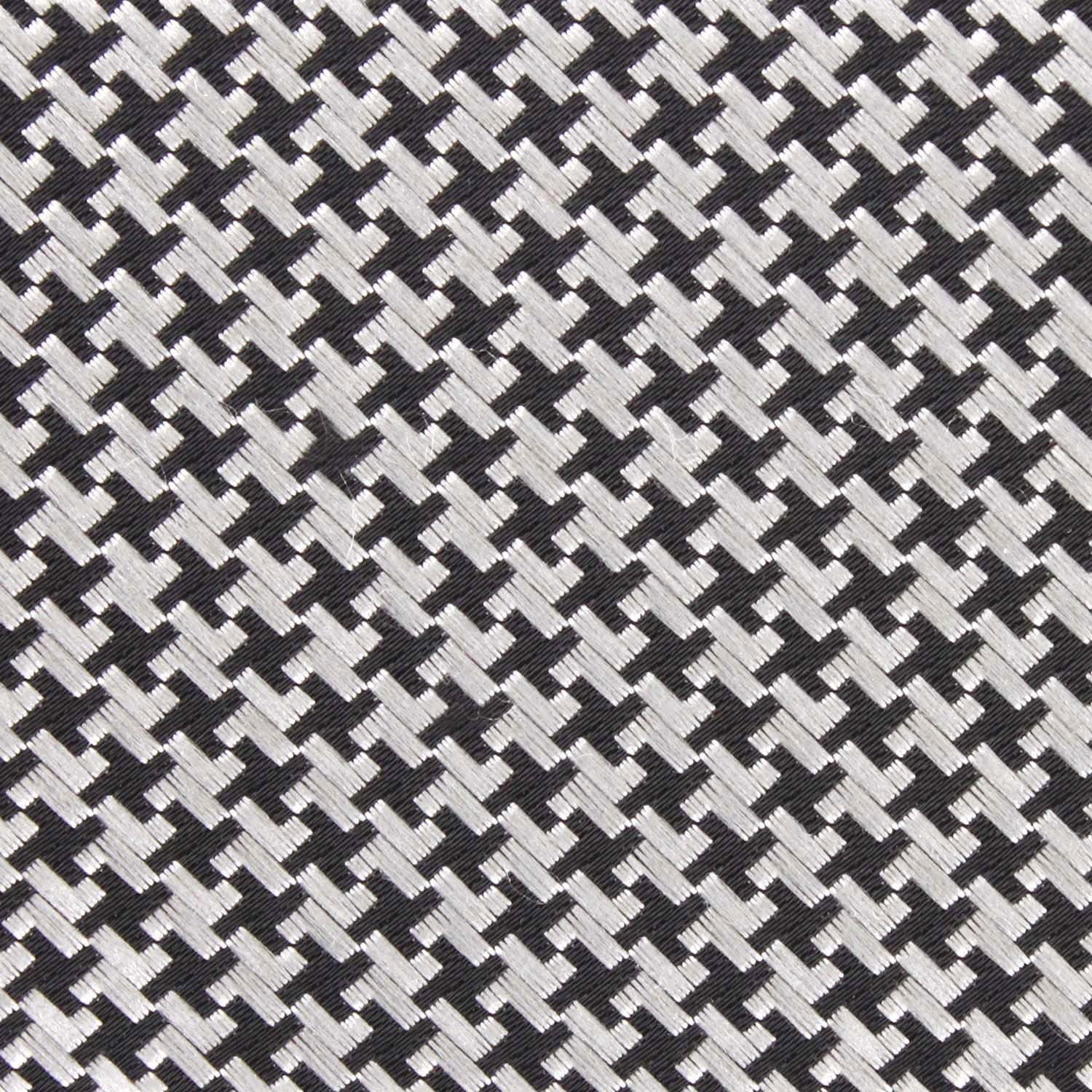 Black & Silver Houndstooth Kids Diamond Bow Tie - Image 2