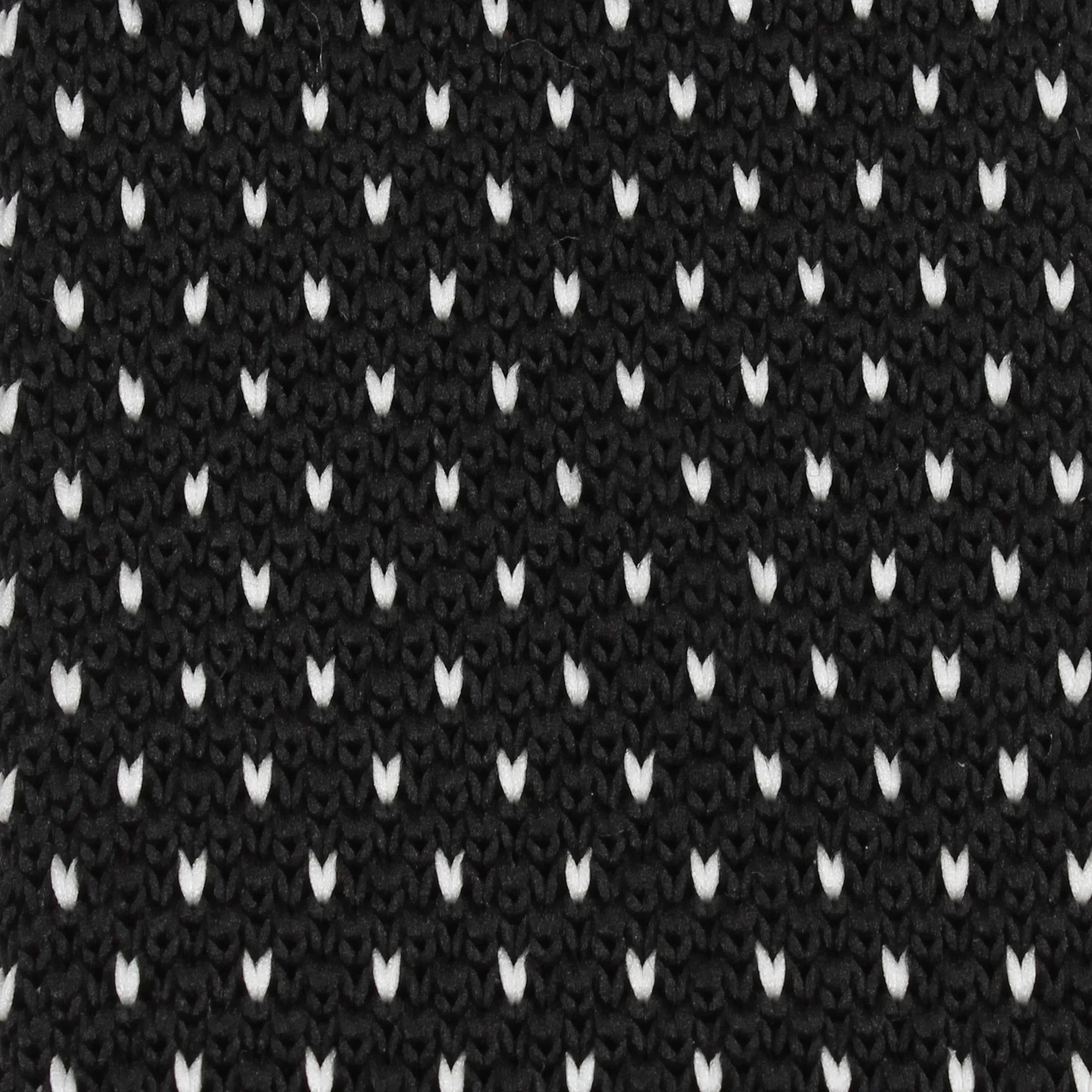 Black & White Pattern Knitted Tie - Image 2