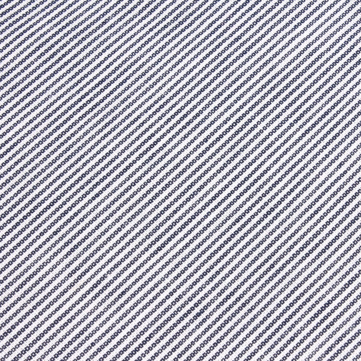 French Pinstripe Cotton Self Tie Diamond Bow Tie - Image 2