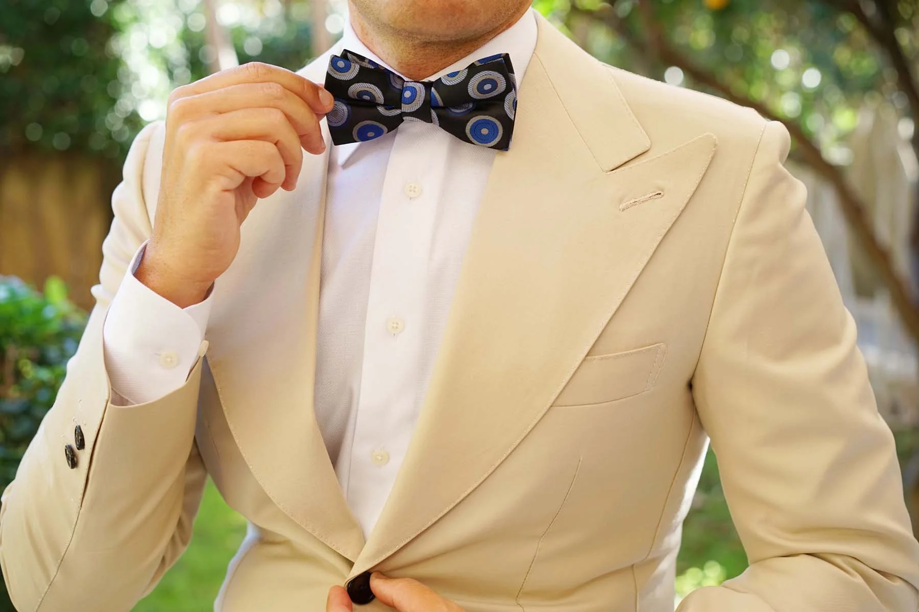 Black with Blue Circle - Bow Tie - Image 5