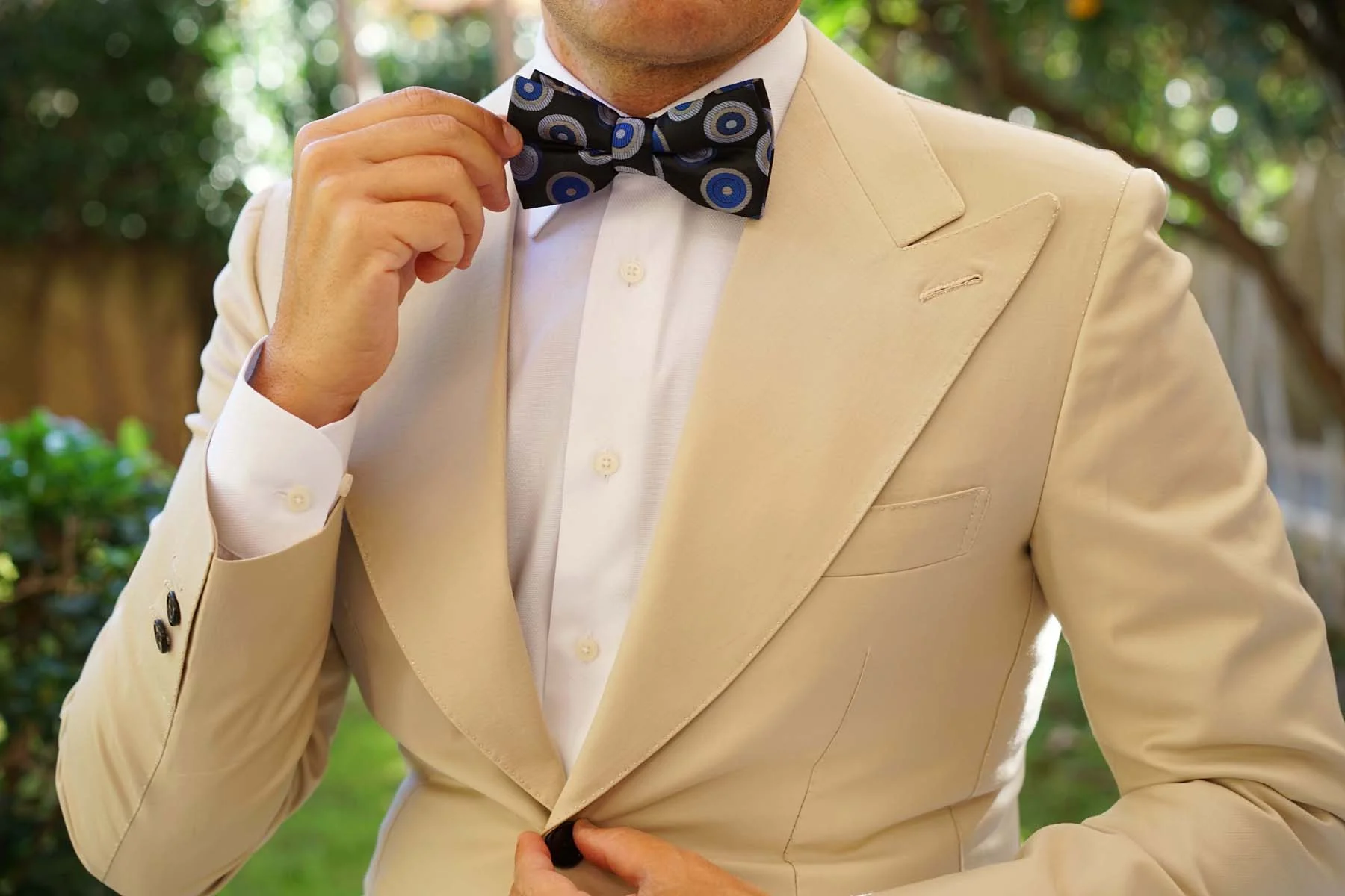 Black with Blue Circle - Bow Tie - Image 8