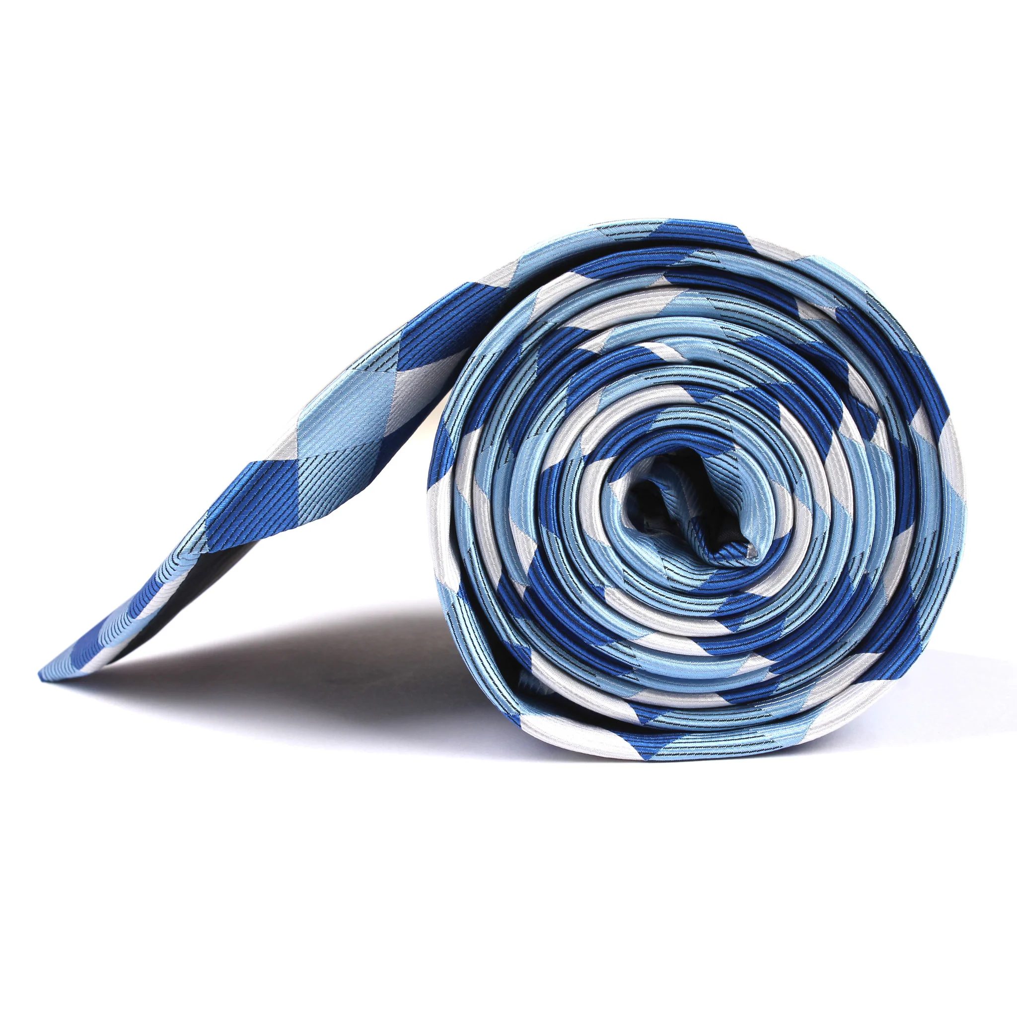 Blue Checkered Tie - Image 4