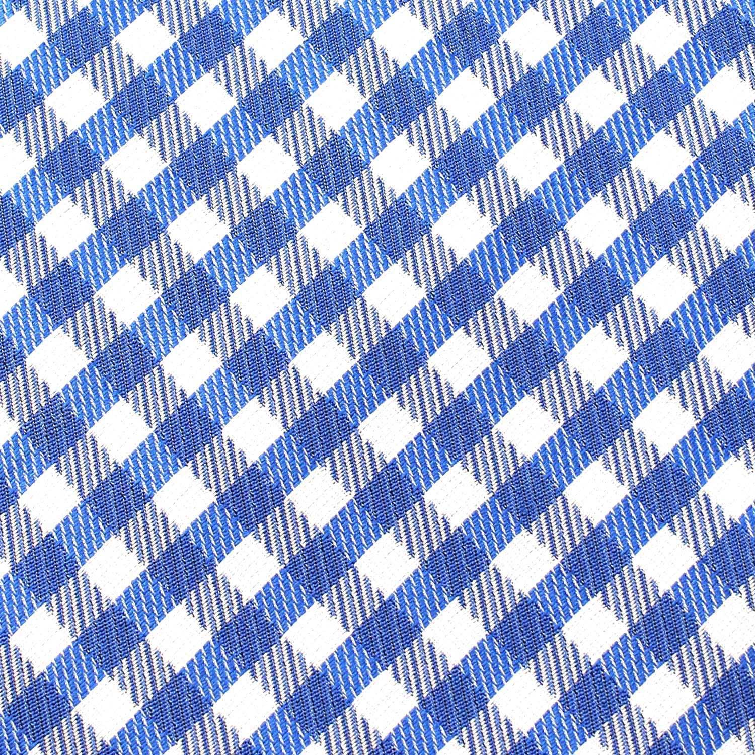 Blue Gingham Diamond Bow Tie - Image 2