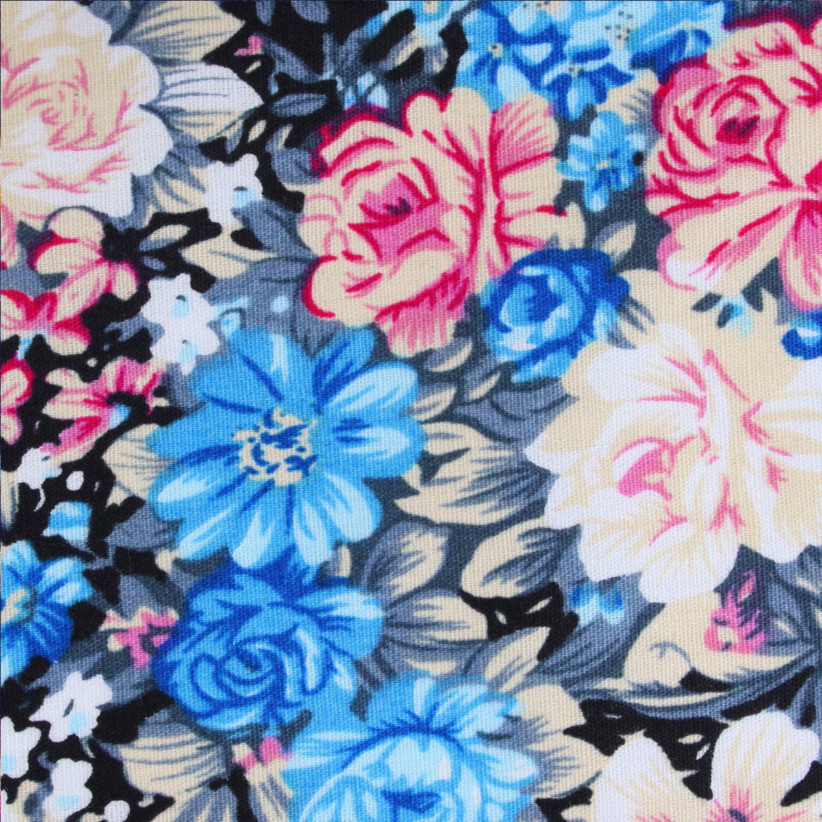Blue Water Lilies Floral Diamond Self Bow Tie - Image 3