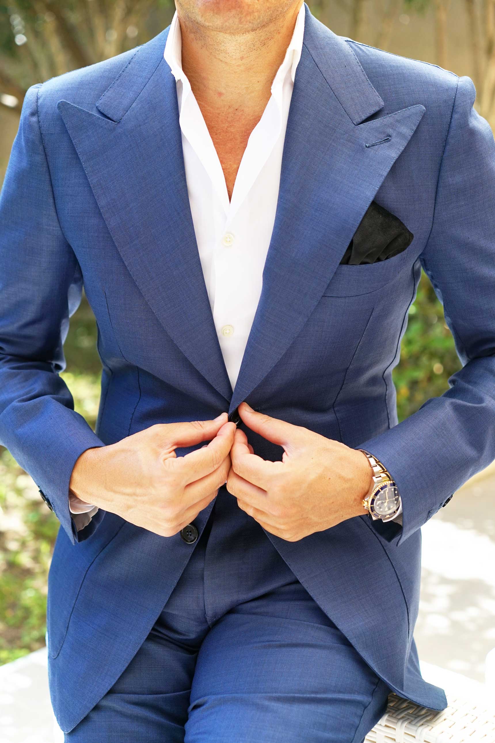 Bond Black Velvet Pocket Square - Image 4