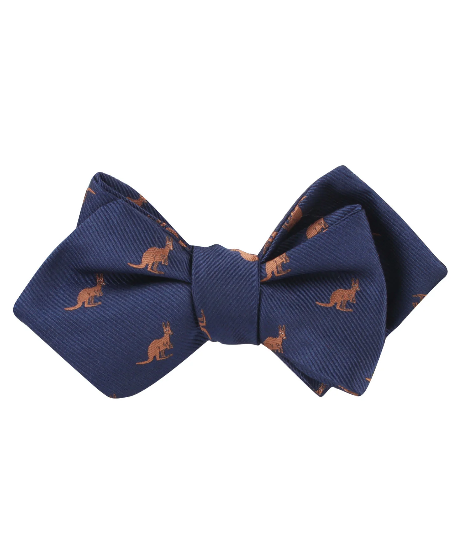 Brown Kangaroo Diamond Self Bow Tie - Image 2