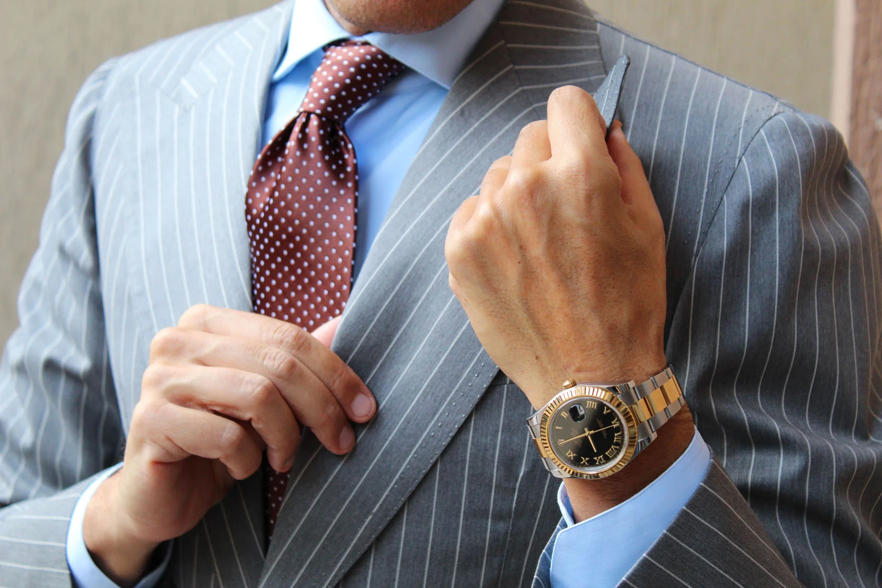 Brown Mini Polka Dots Necktie - Image 11