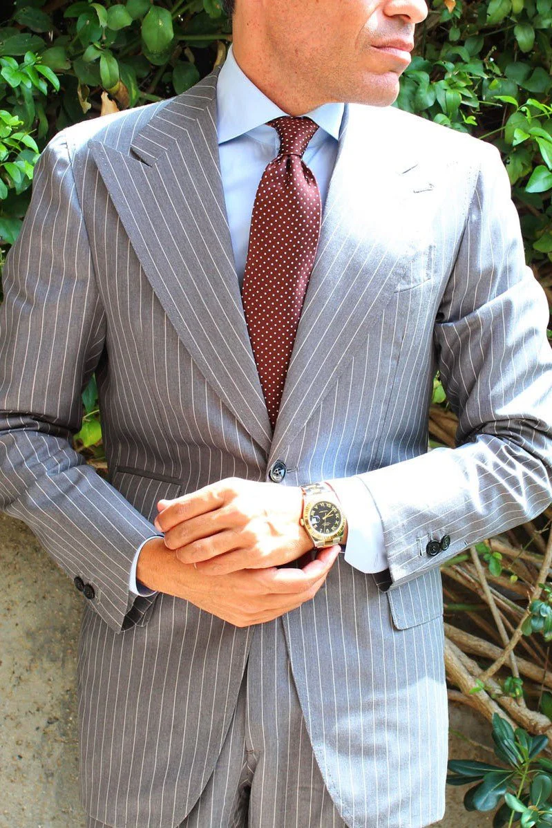 Brown Mini Polka Dots Necktie - Image 18