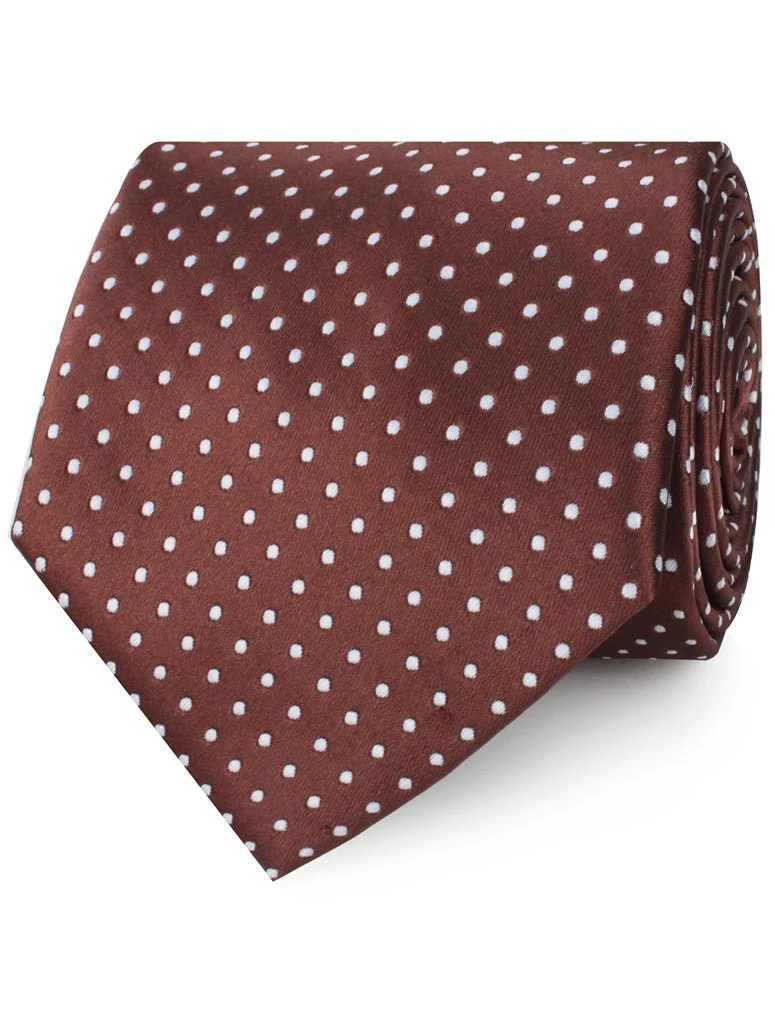 Brown Mini Polka Dots Necktie - Image 2