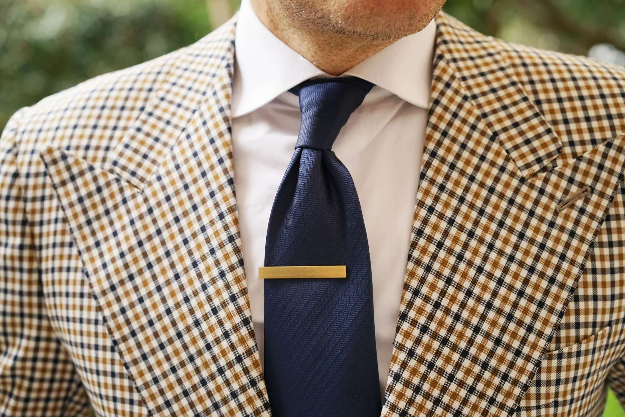 Brushed Gold Tie Bar - Image 9
