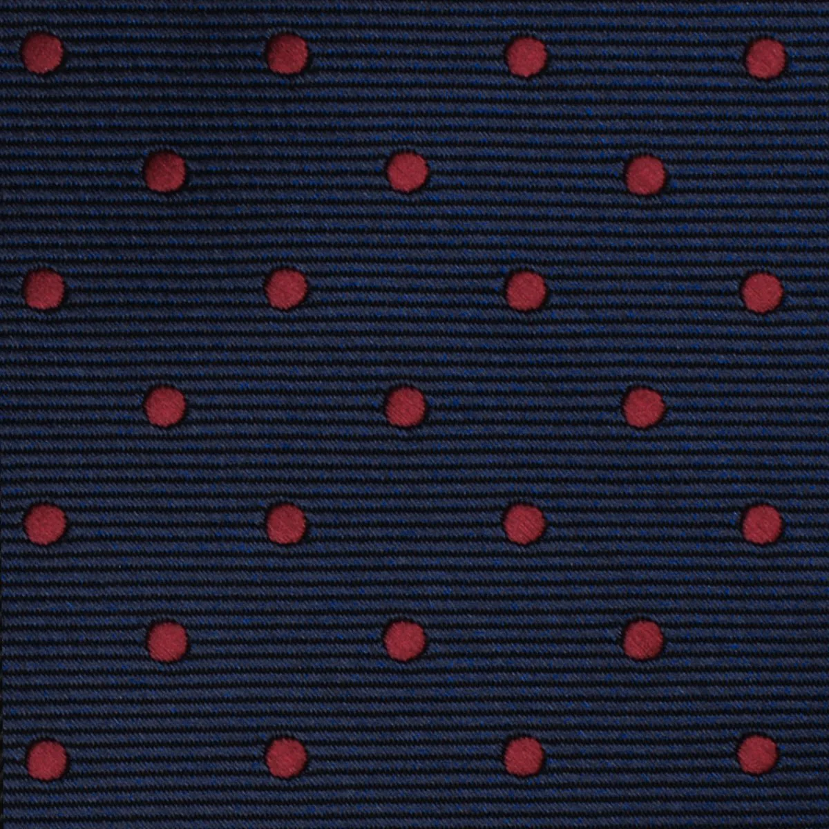 Burgundy Mini Dots on Navy Blue Skinny Tie - Image 3