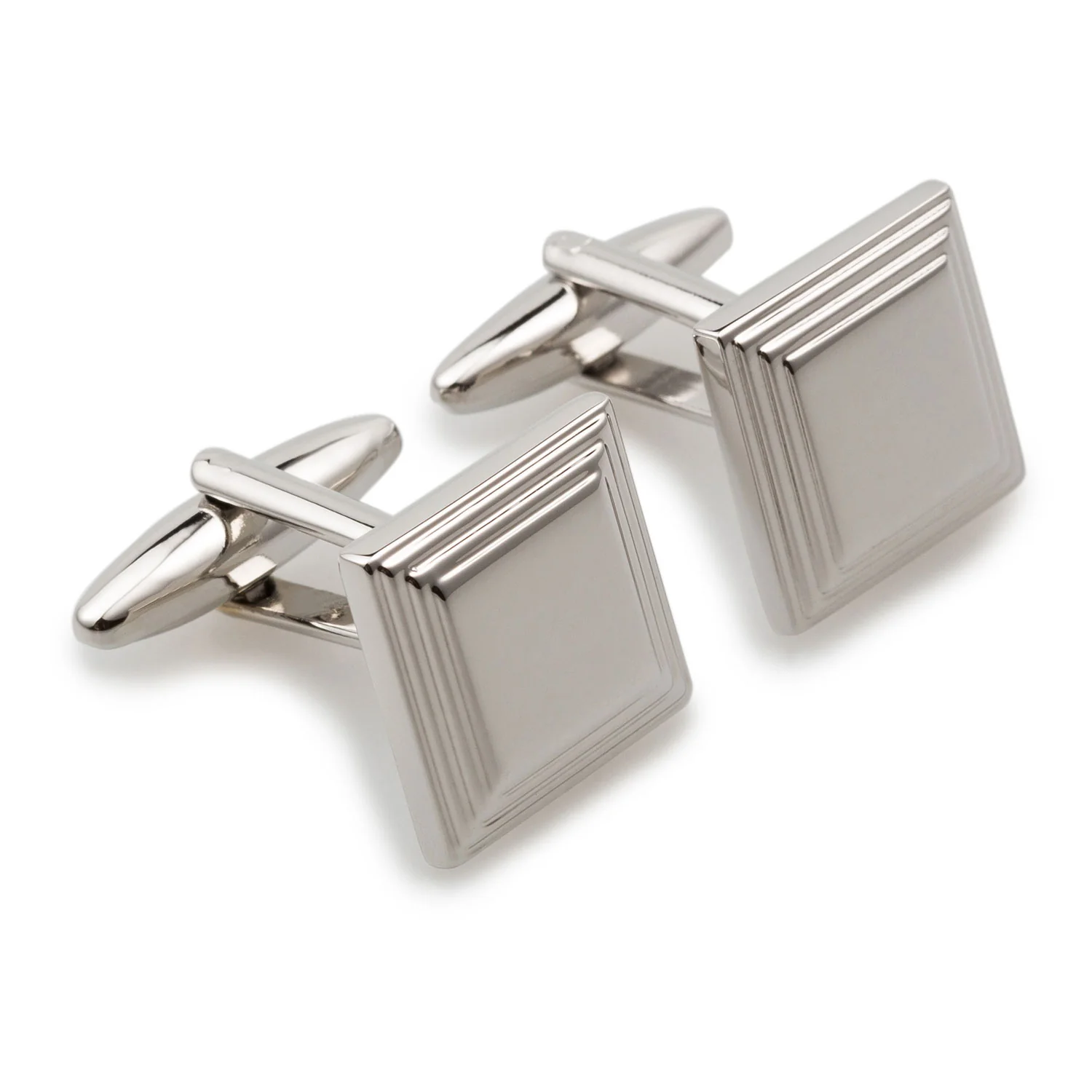 Cady Silver Square Cufflinks - Image 2