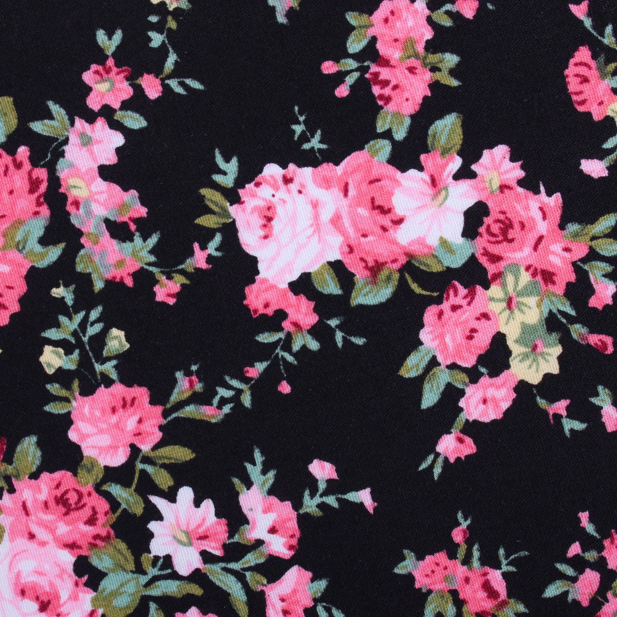 Carnation Floral Pink Diamond Self Bow Tie - Image 3