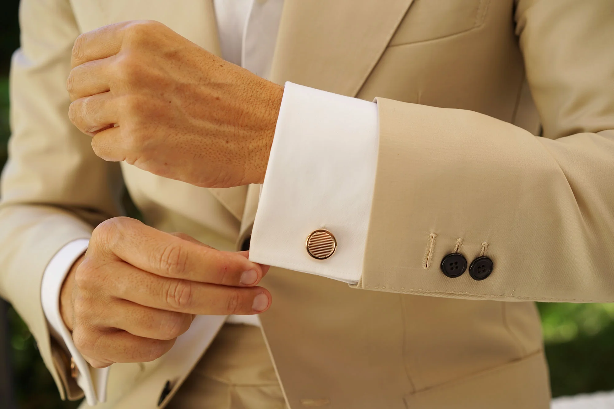 Chairman Rose Gold Cufflinks - Image 8
