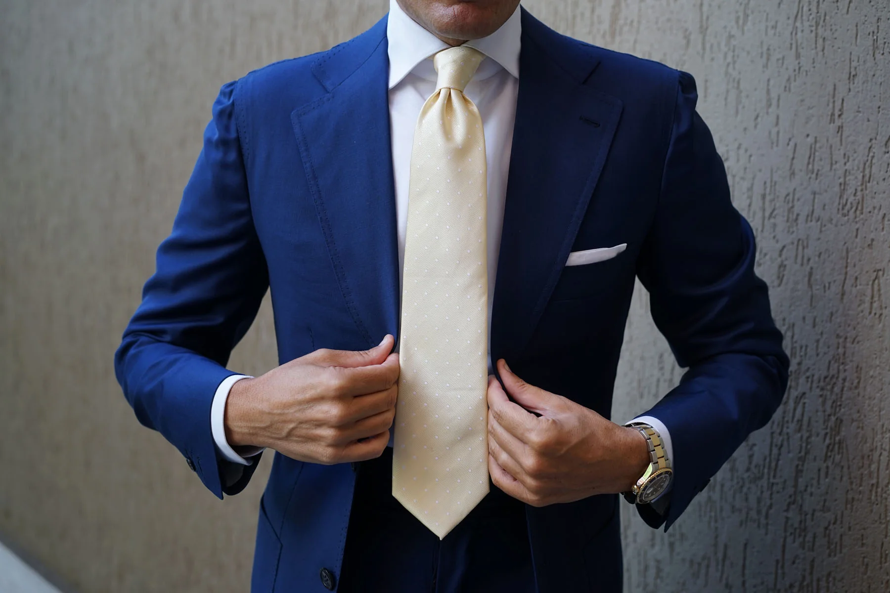 Champagne Polka Dot Necktie - Image 11