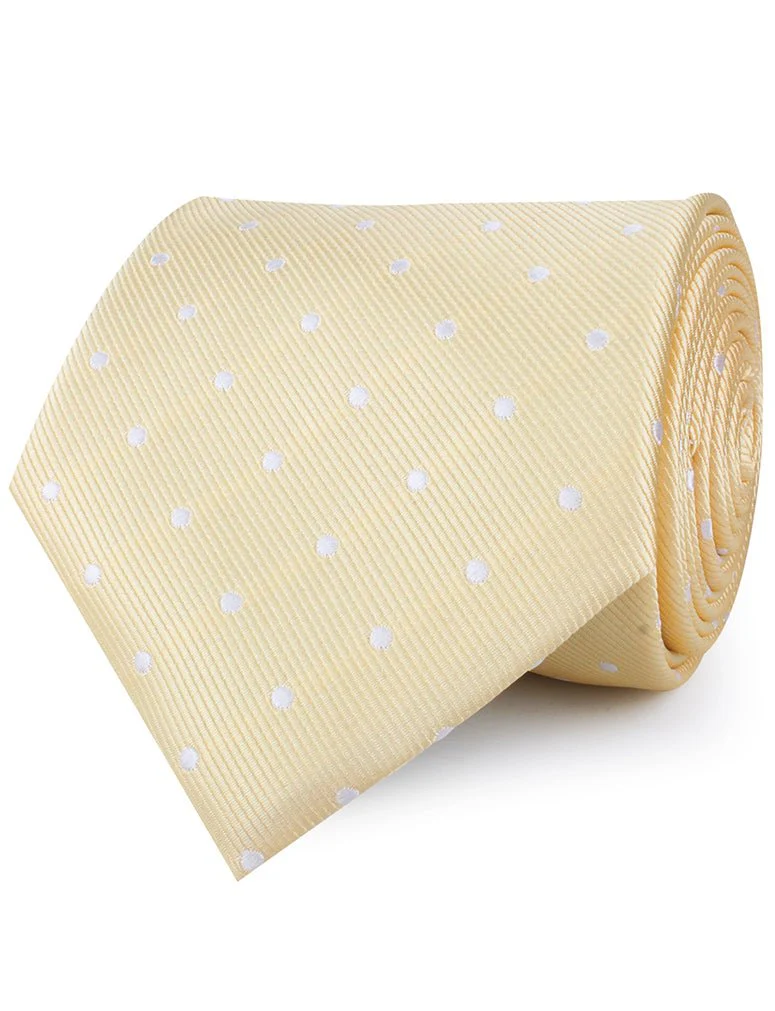 Champagne Polka Dot Necktie - Image 2