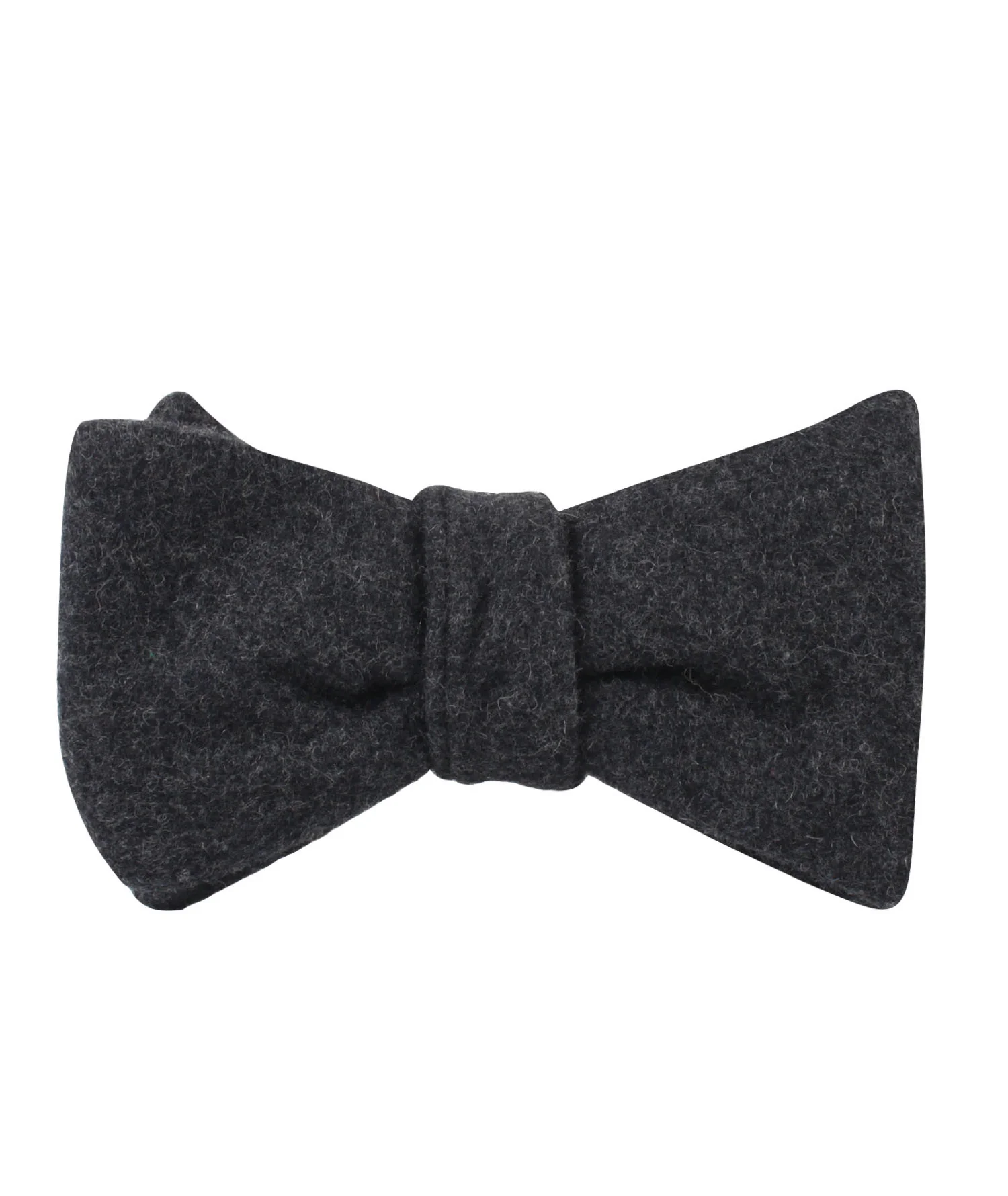 Charcoal Grey Dorset Wool Self Bow Tie - Image 2