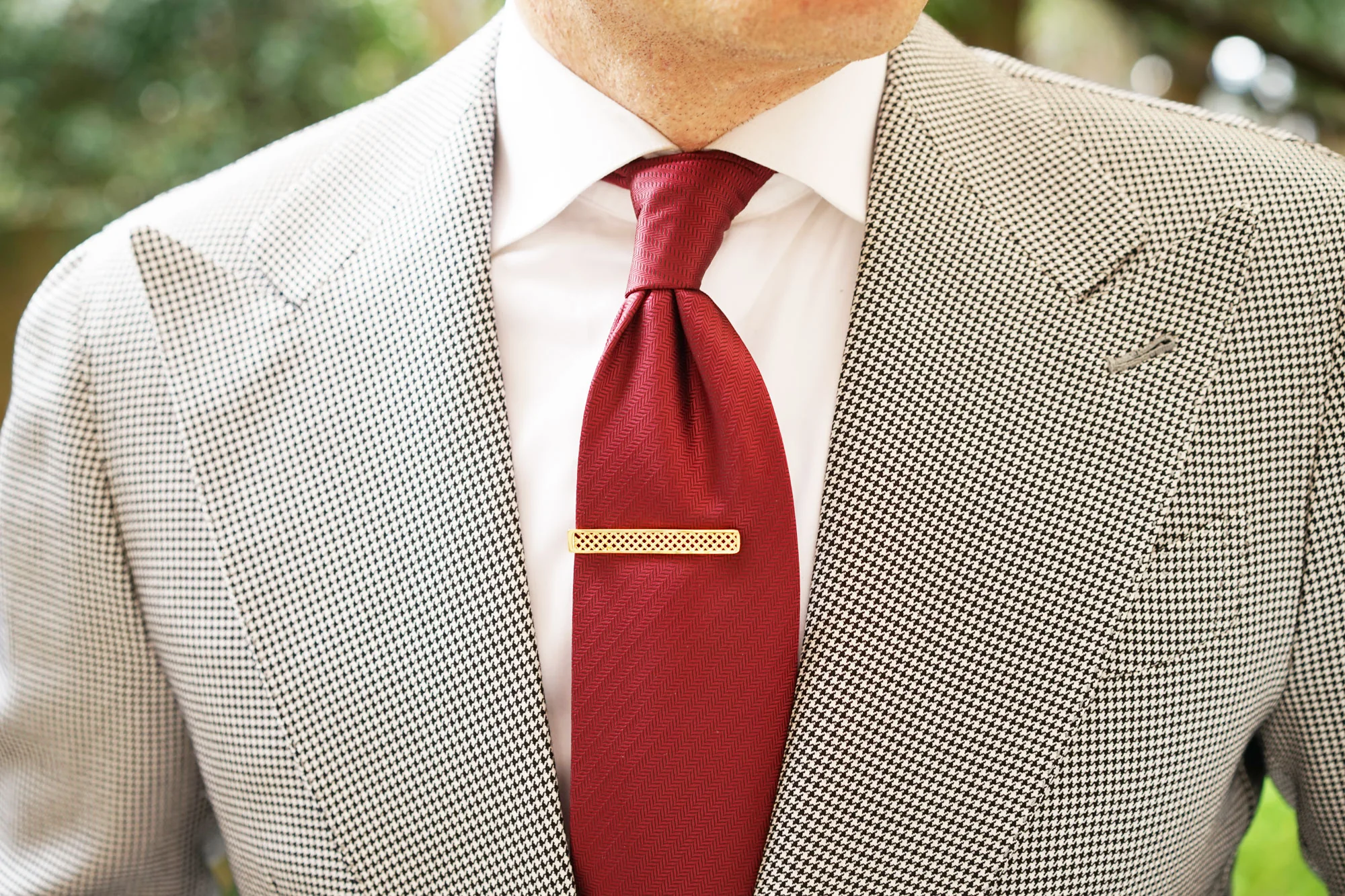 Charlemagne Weave Gold Tie Bar - Image 11