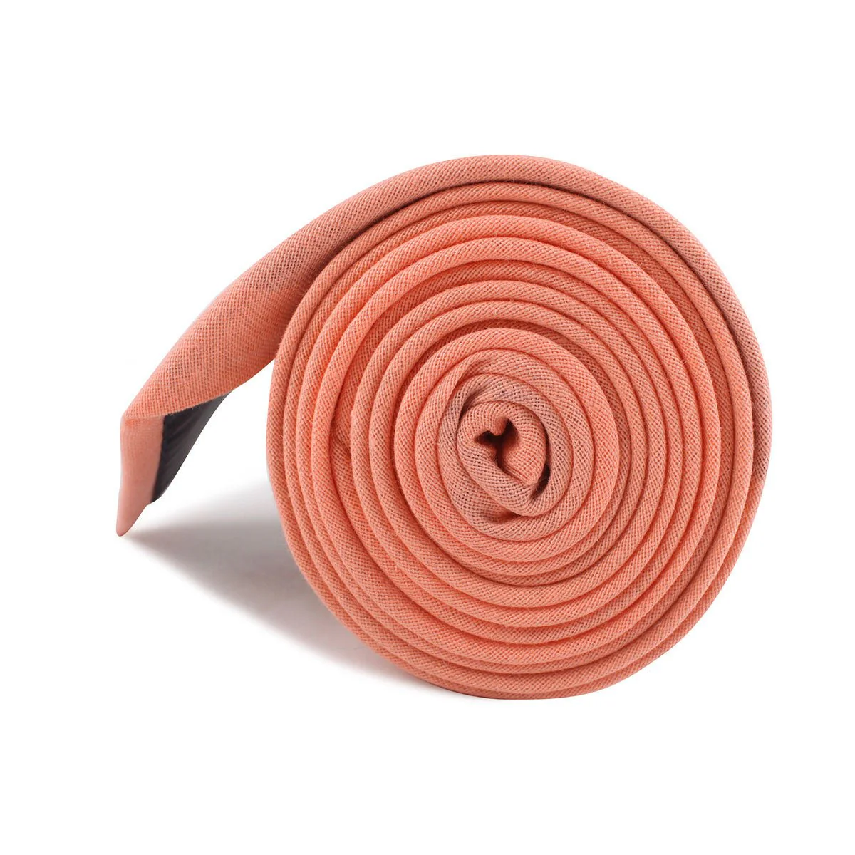 Coral Pink Linen Necktie - Image 4