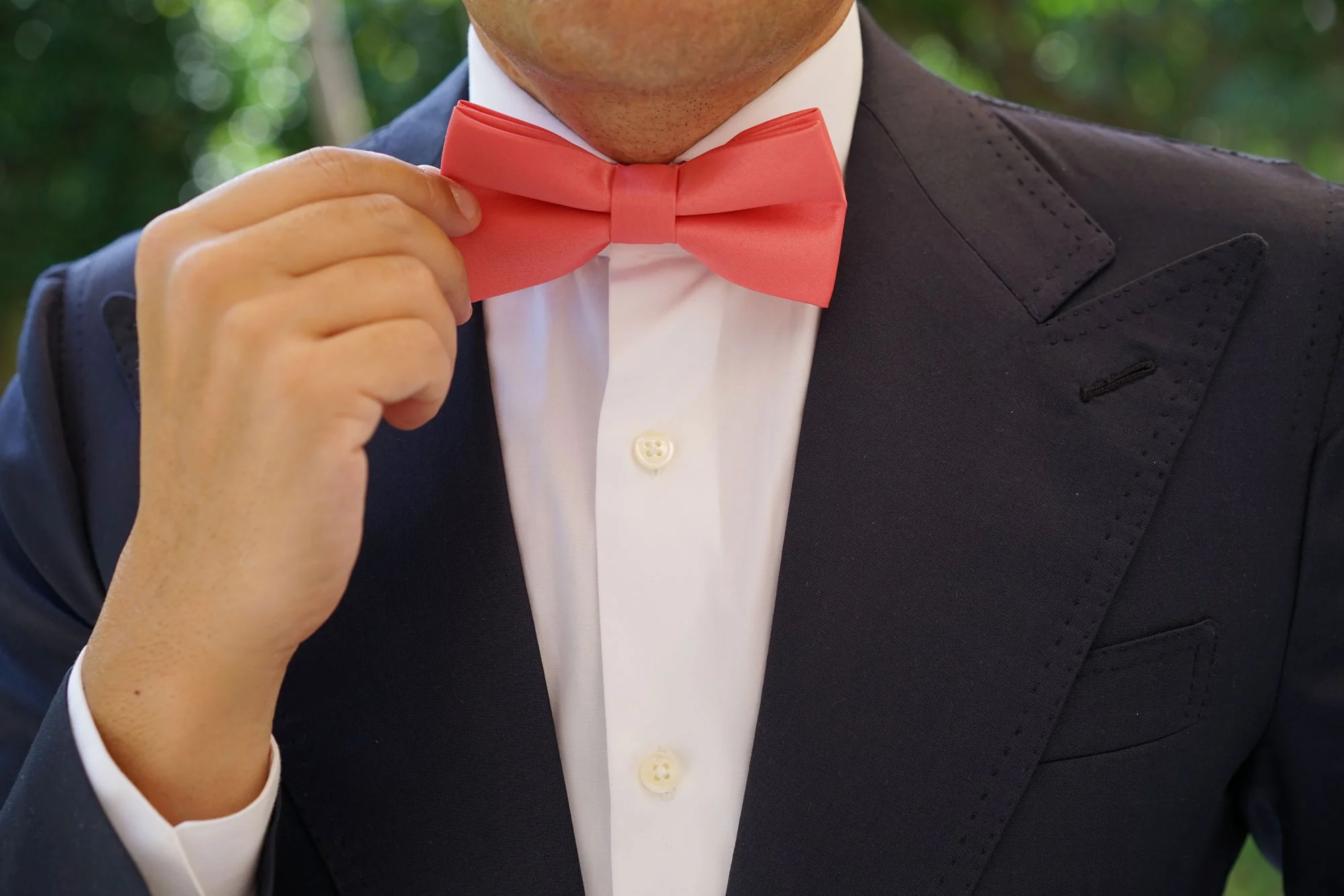 Coral Reef Satin Bow Tie - Image 6