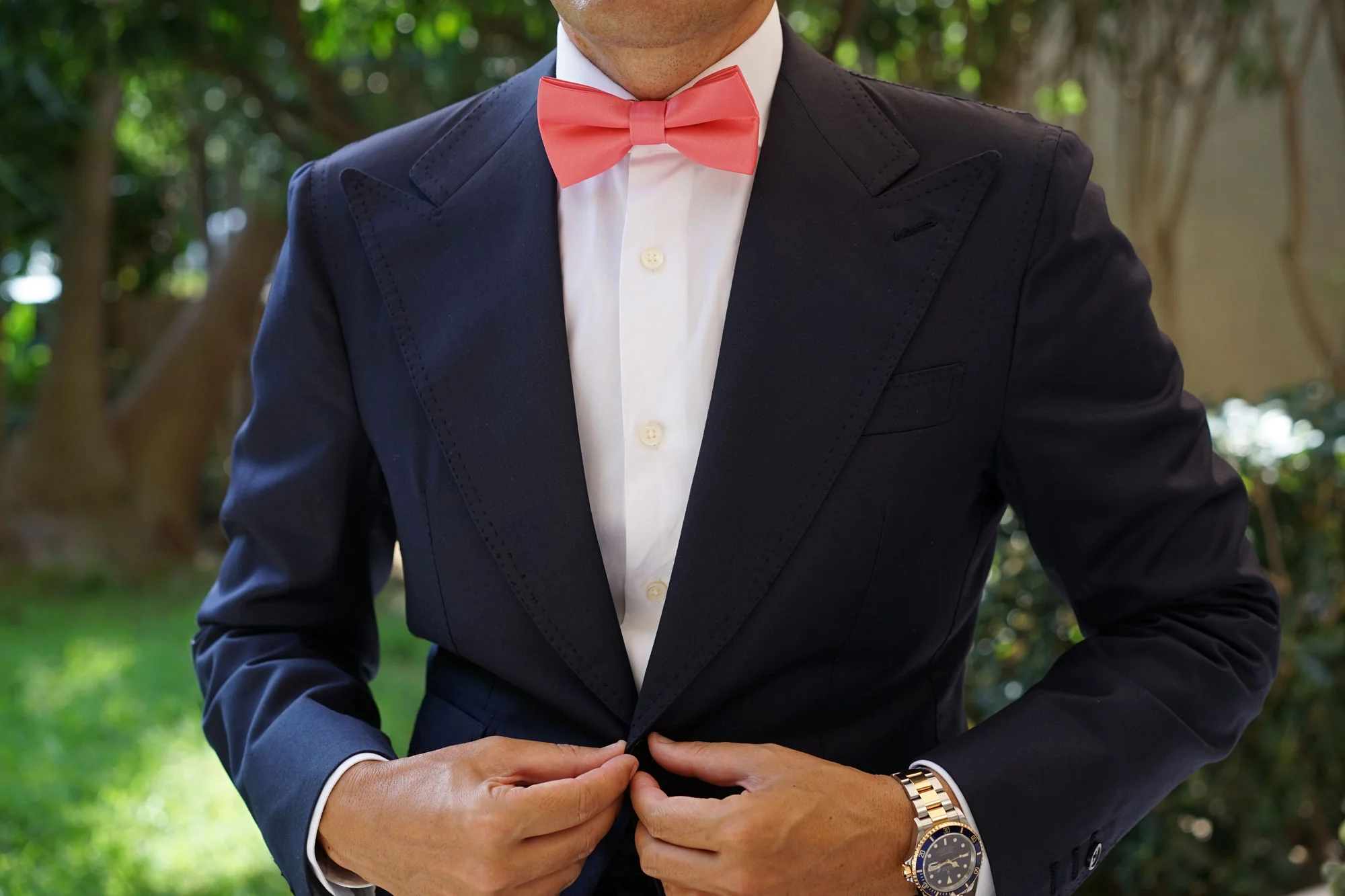Coral Reef Satin Bow Tie - Image 7