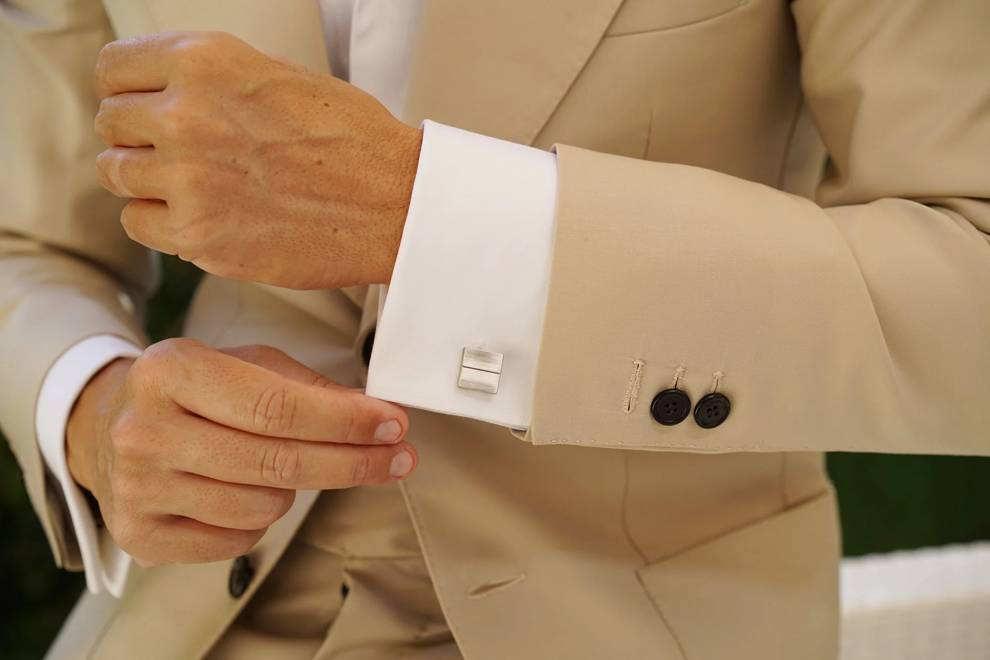 Crown Prince Antique Silver Cufflinks - Image 8