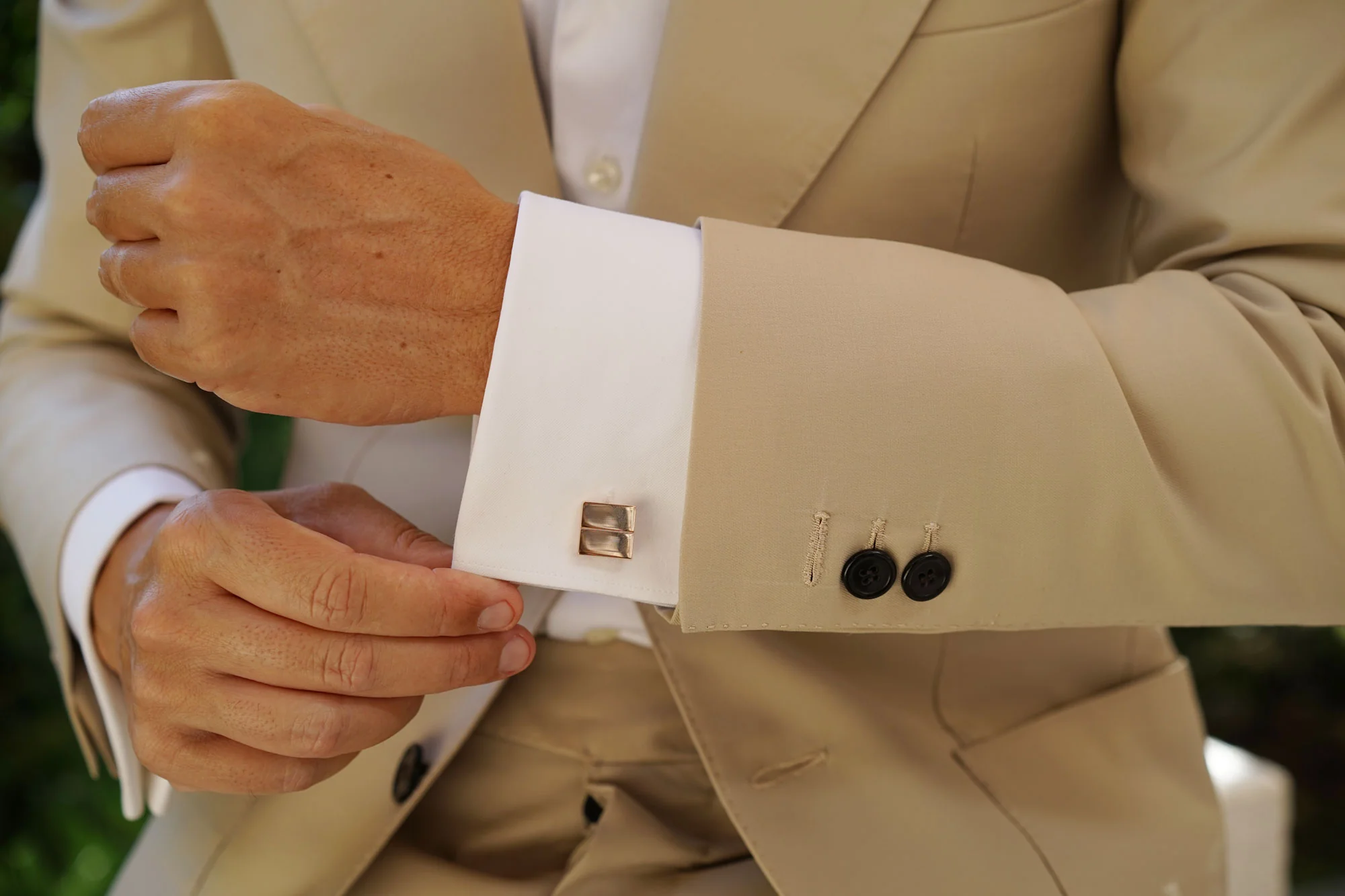 Crown Prince Rose Gold Cufflinks - Image 9