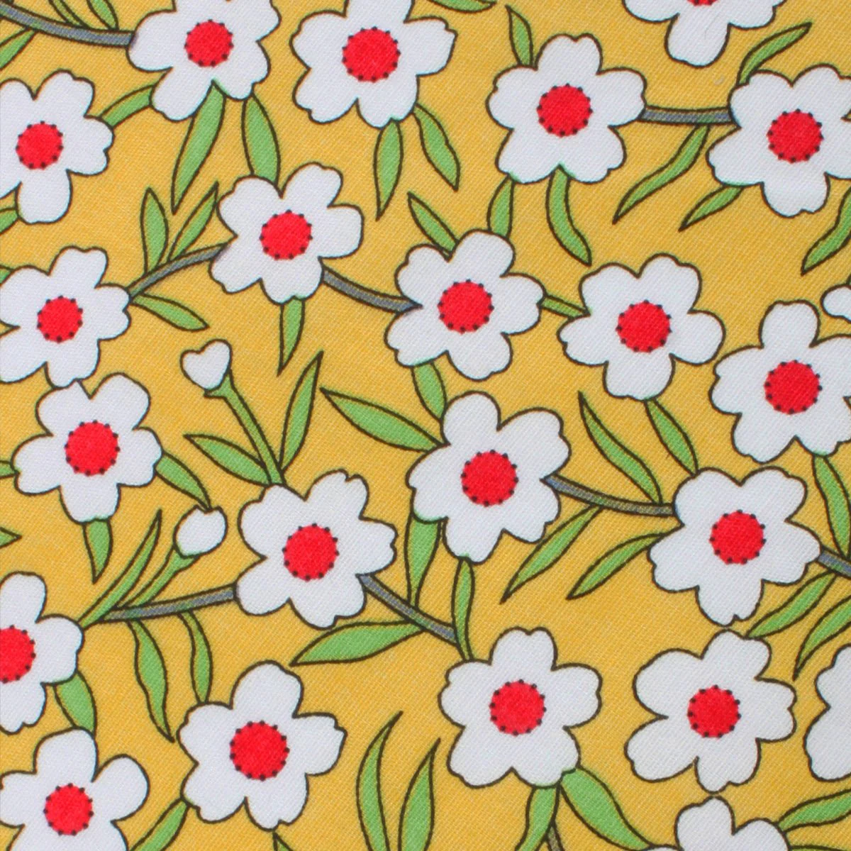 Cuban Marigold Floral Self Bow Tie - Image 3