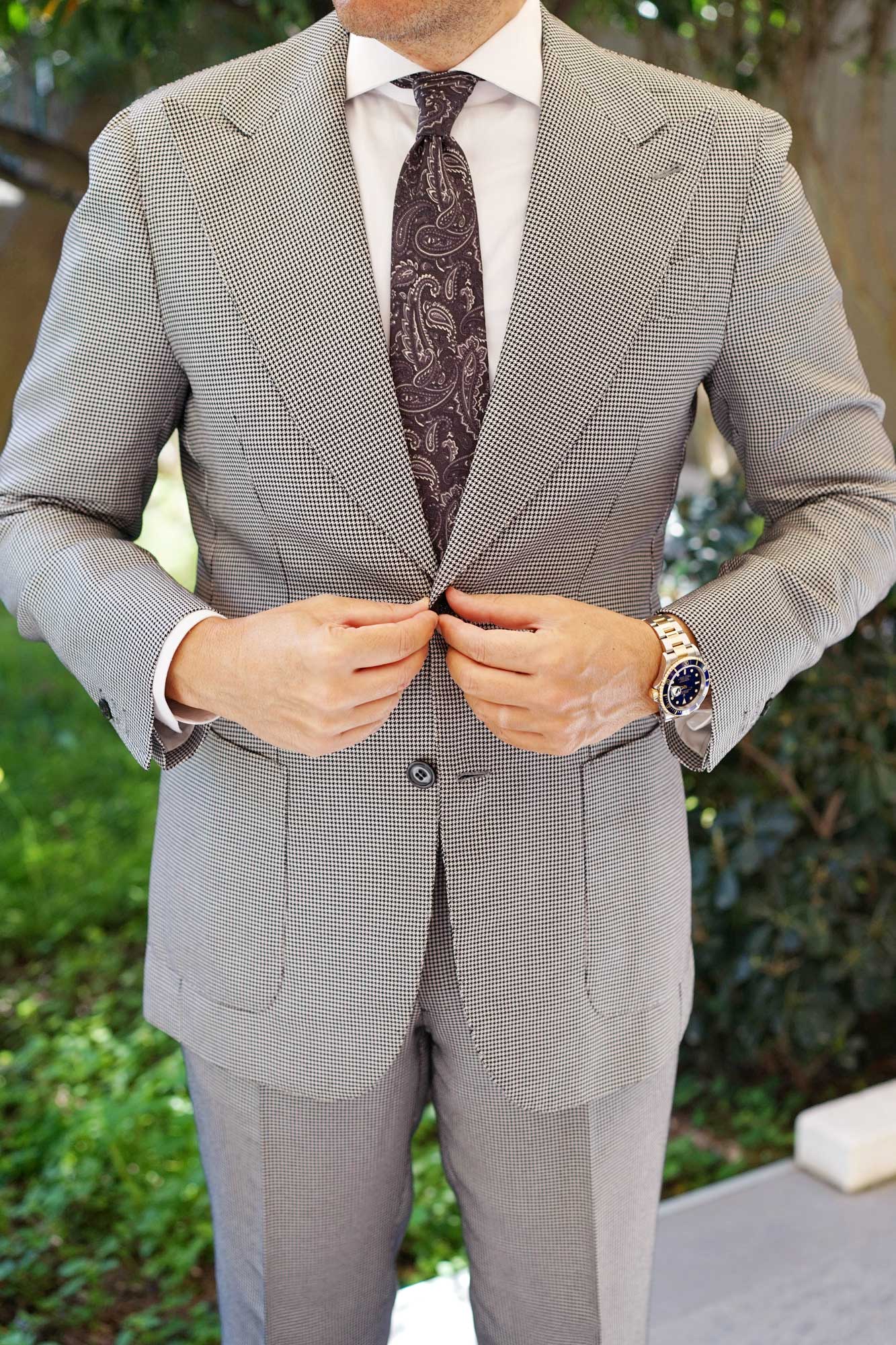 Culaccino Kettle Black Paisley Tie - Image 7