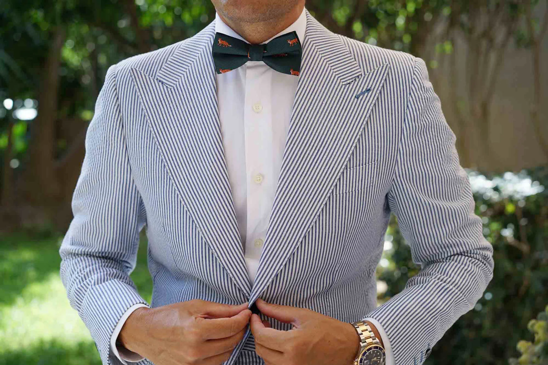 Culpeo Fox Dark Green Bow Tie - Image 9