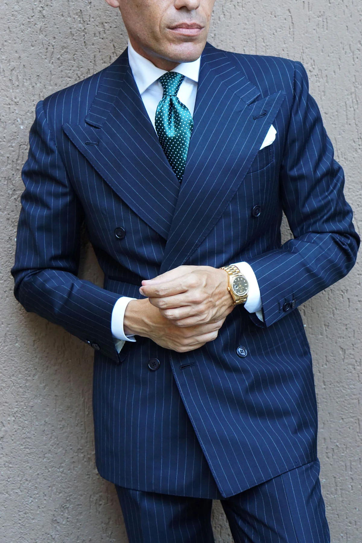 Dark Green Mini Polka Dots Necktie - Image 13