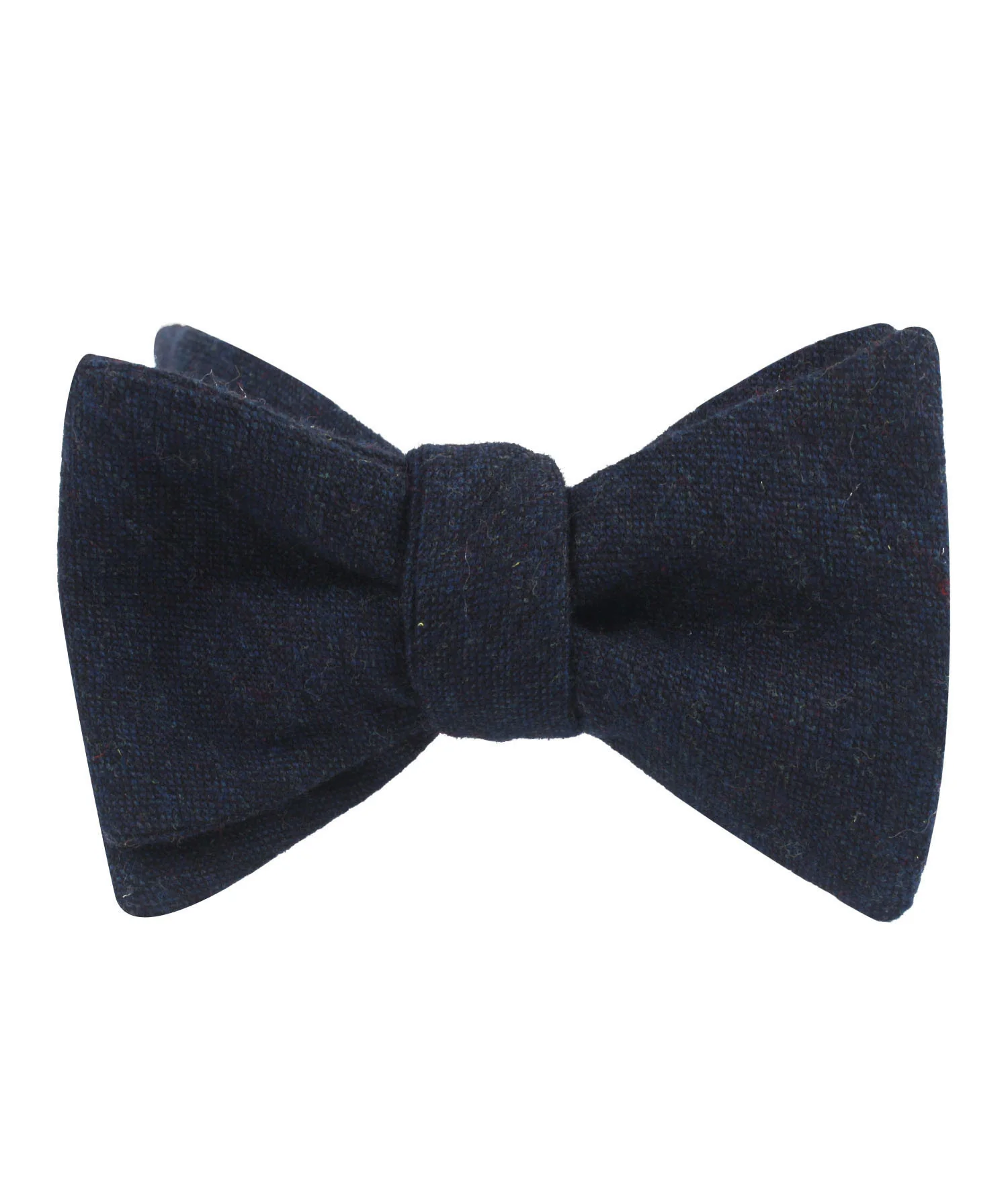 Deep Blue Cotswold Wool Self Bow Tie - Image 2