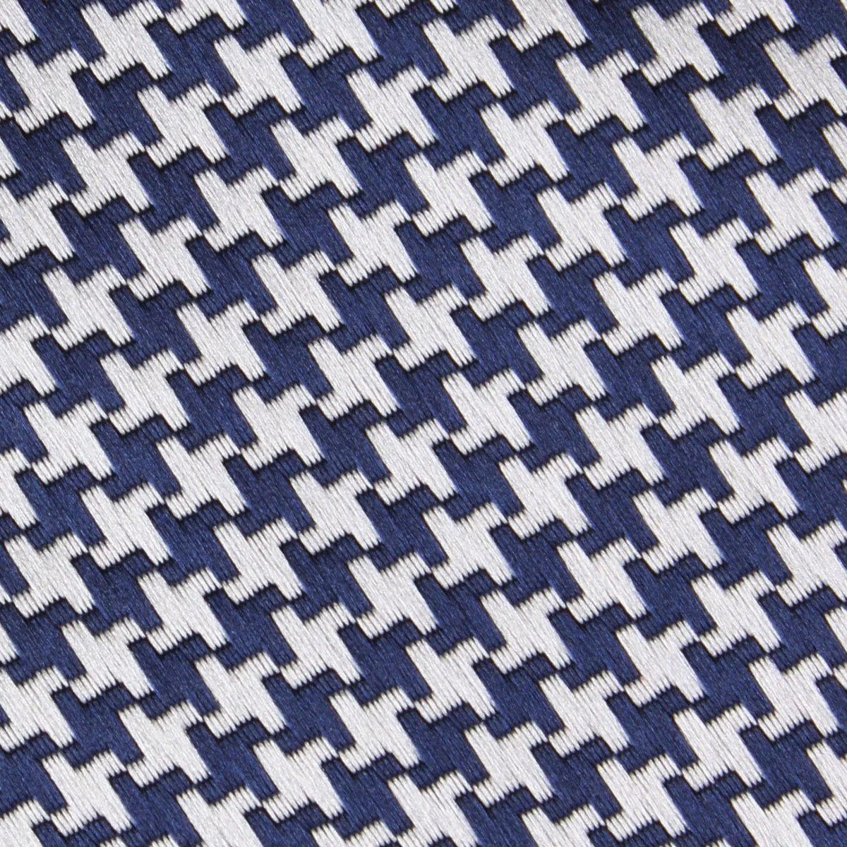 Deep Blue Houndstooth Diamond Bow Tie - Image 2