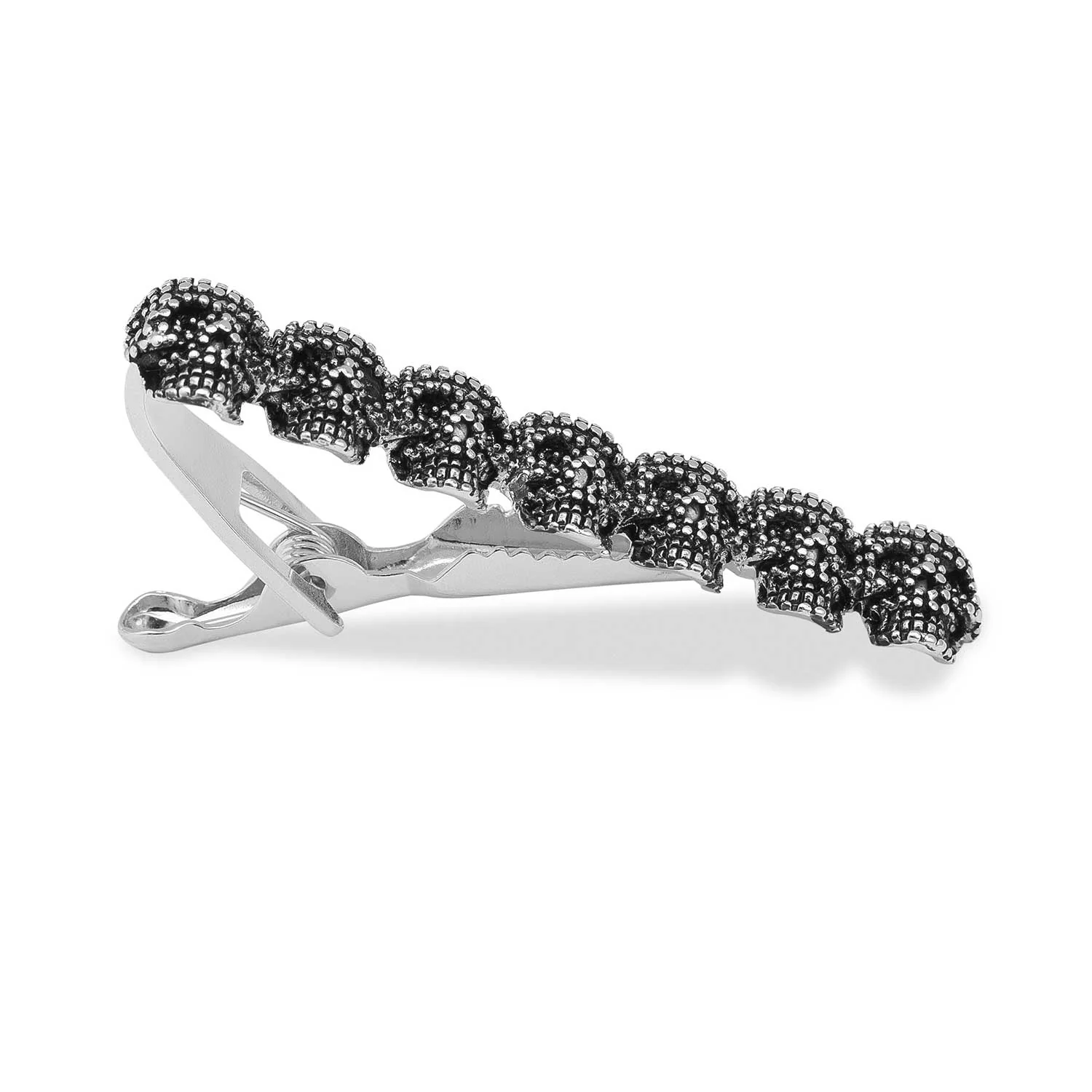 Día De Muertos Silver Skull Tie Bar - Image 2