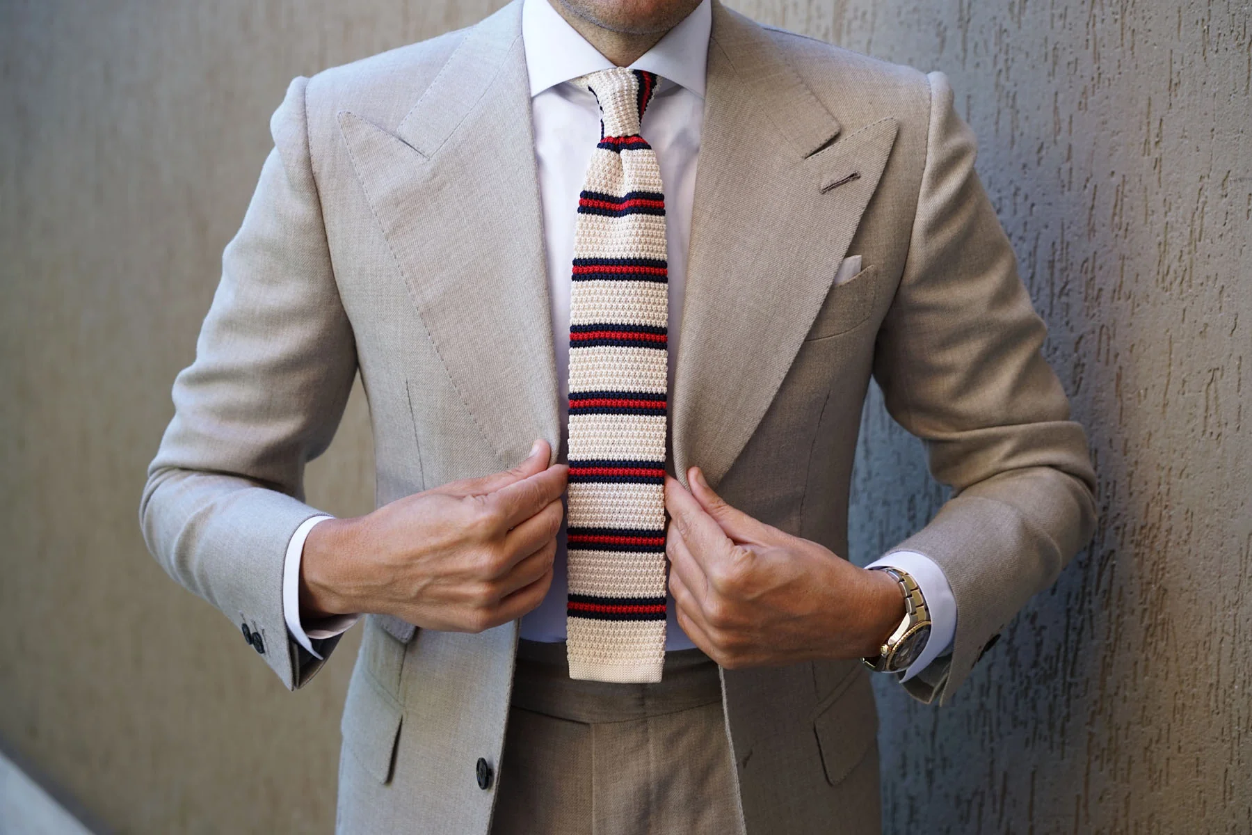 DiNapoli Striped Knitted Tie - Image 8